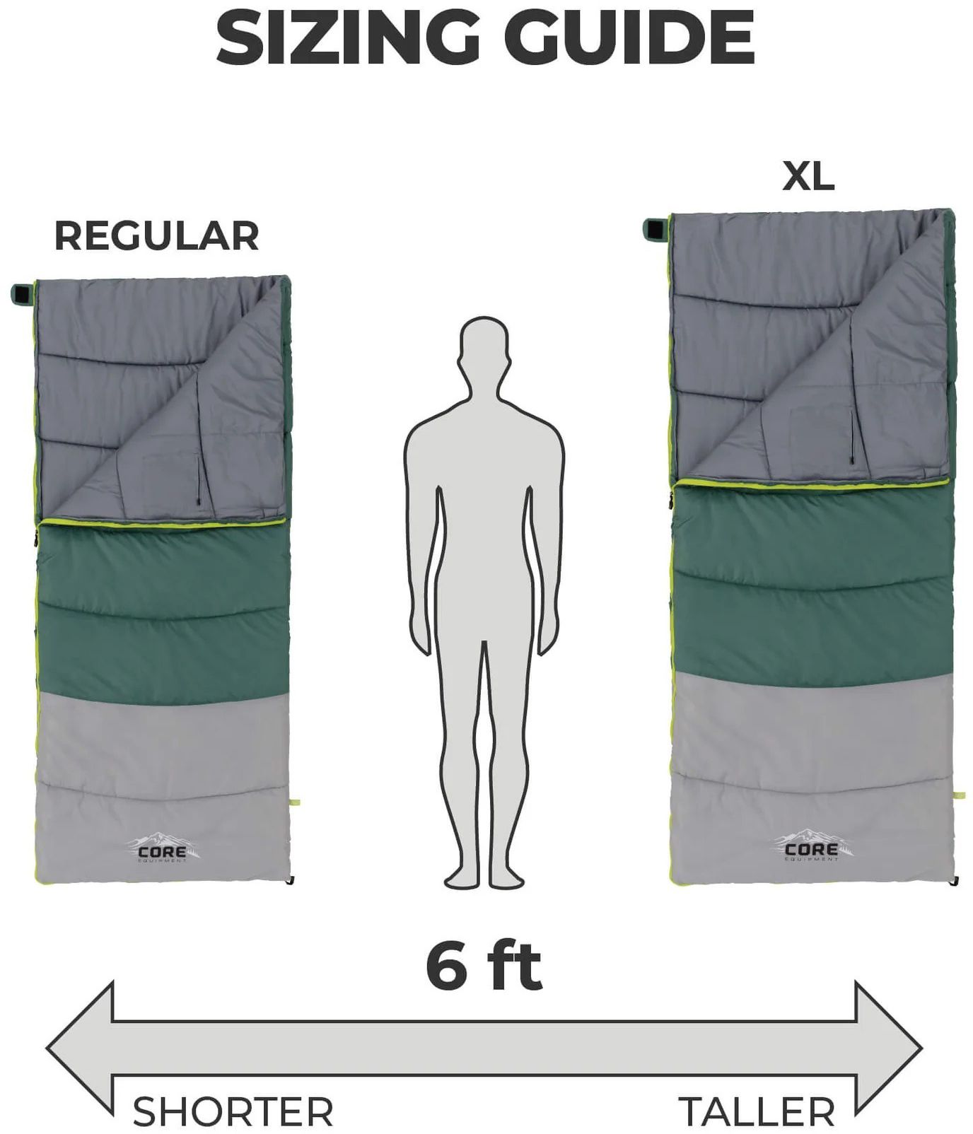 CORE Equipment XL Sleeping Bag 50F product image