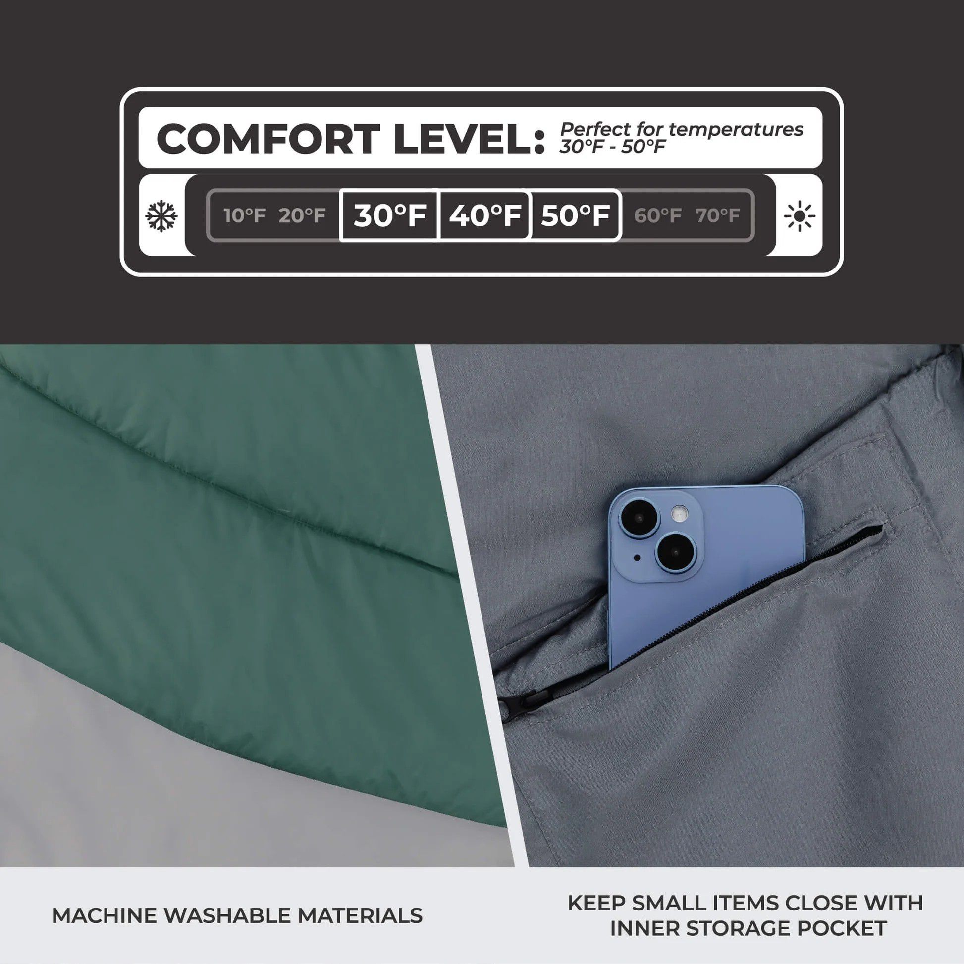 CORE Equipment XL Sleeping Bag 50F product image