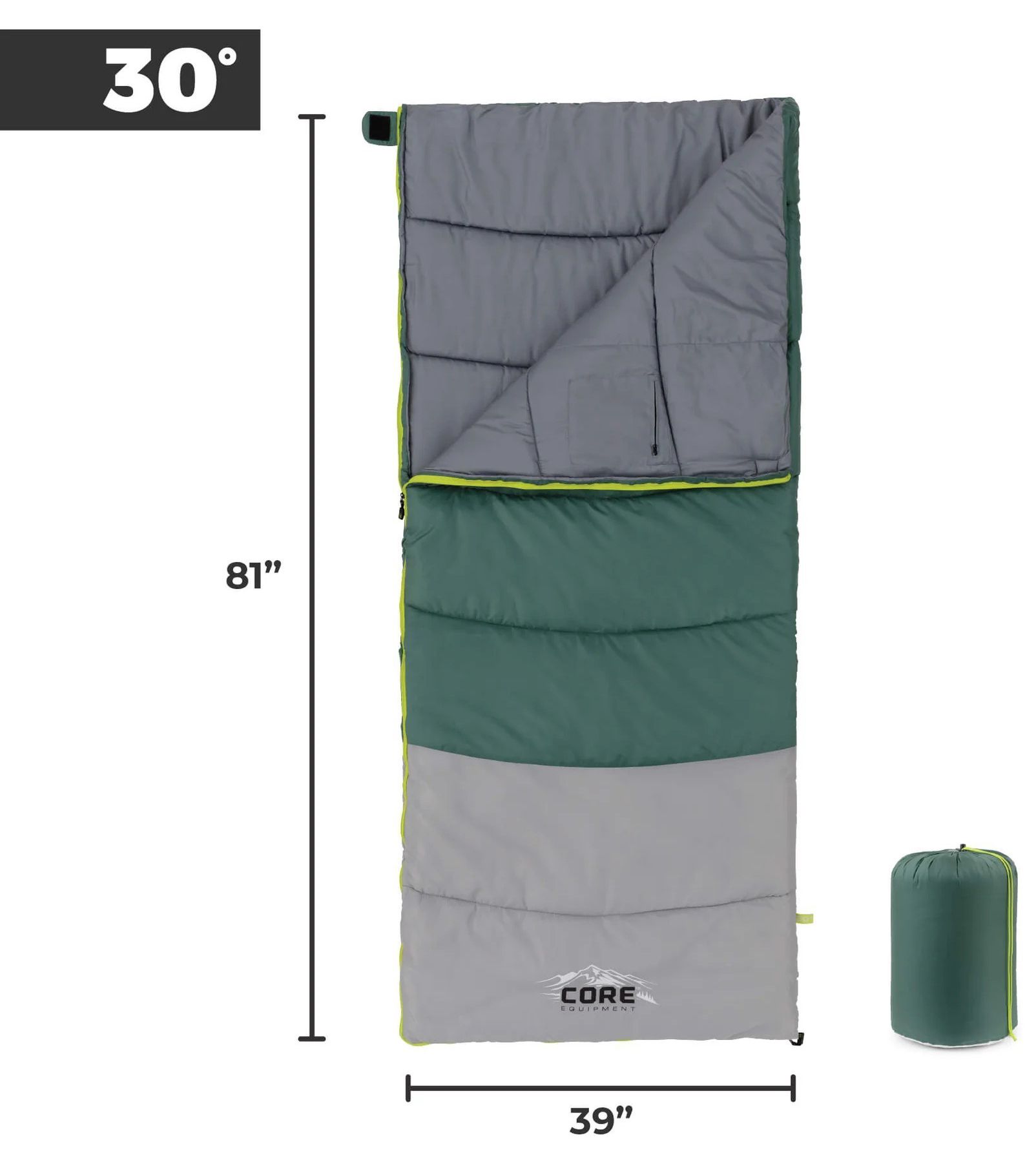 CORE Equipment XL Sleeping Bag 50F product image