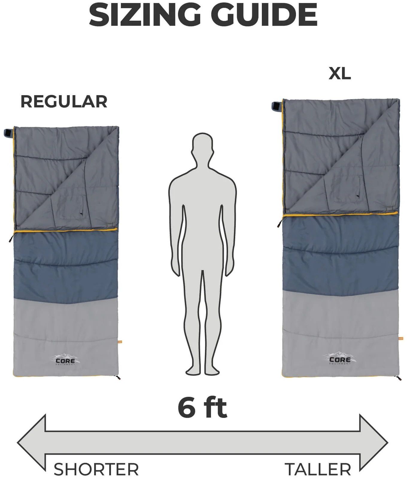 CORE Equipment 30 Degree XL Sleeping Bag product image