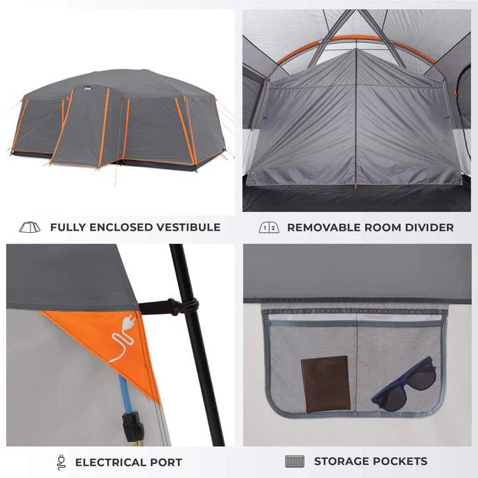 CORE Equipment 12 Person Straight Wall Cabin Tent product image