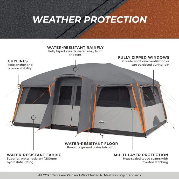 CORE Equipment 12 Person Straight Wall Cabin Tent product image