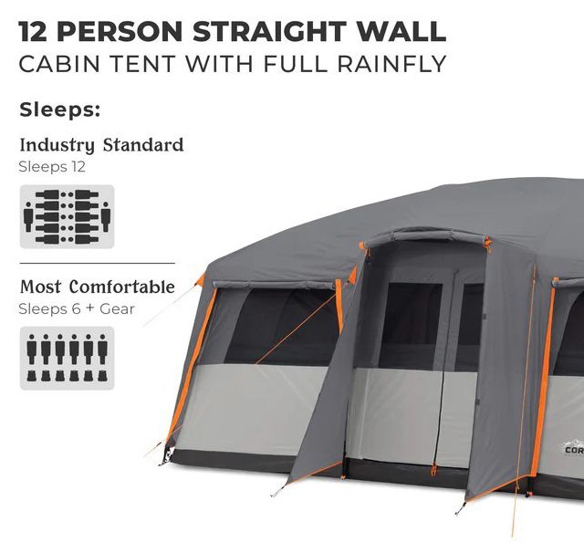 CORE Equipment 12 Person Straight Wall Cabin Tent product image
