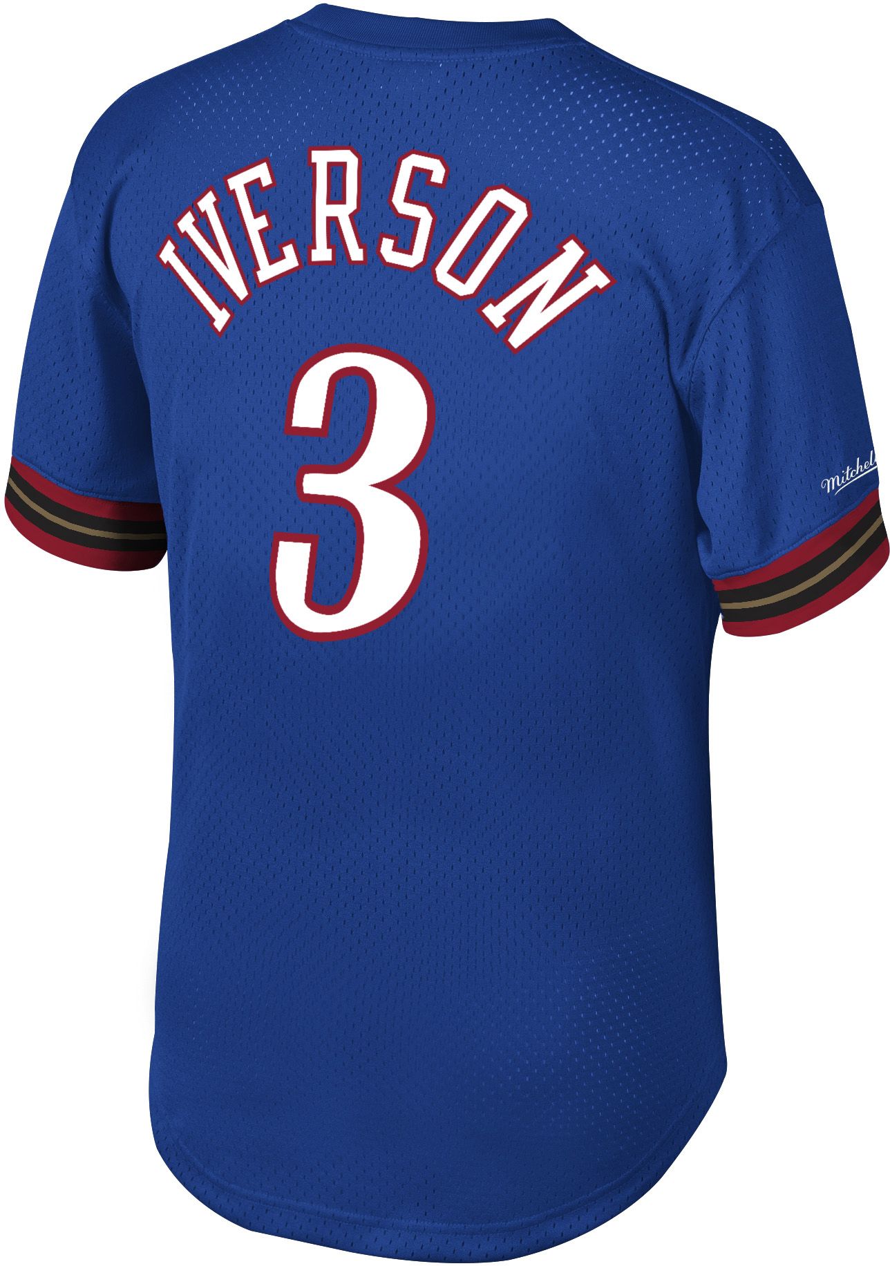 Mitchell & Ness Men's Philadelphia 76ers Allen Iverson #3 Royal Blue T-Shirt product image