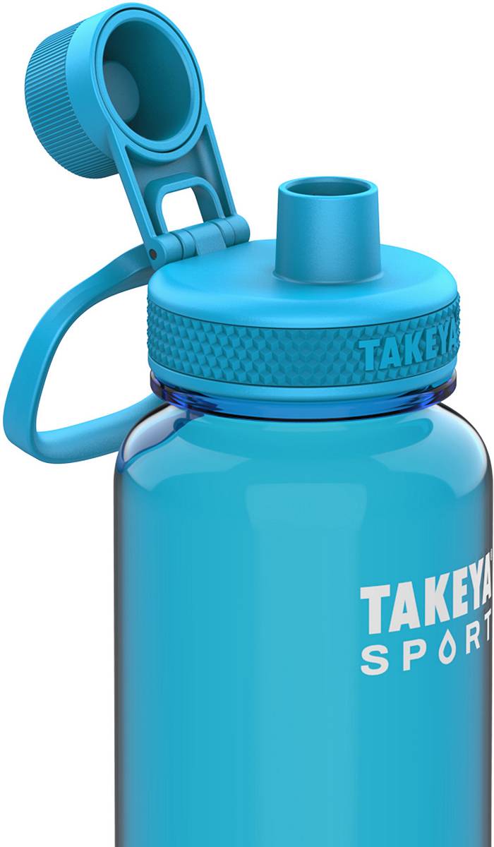 Takeya 64oz Tritan Motivational Water Bottle with Straw Lid - Blue