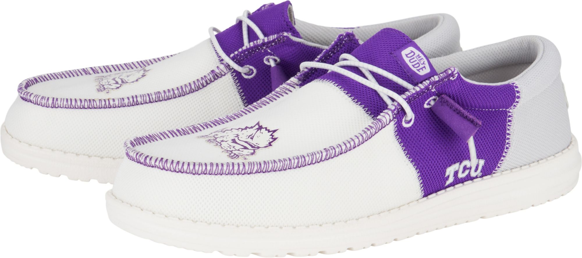 Hey Dude Men's Wally Tri TCU Horned Frogs Shoes