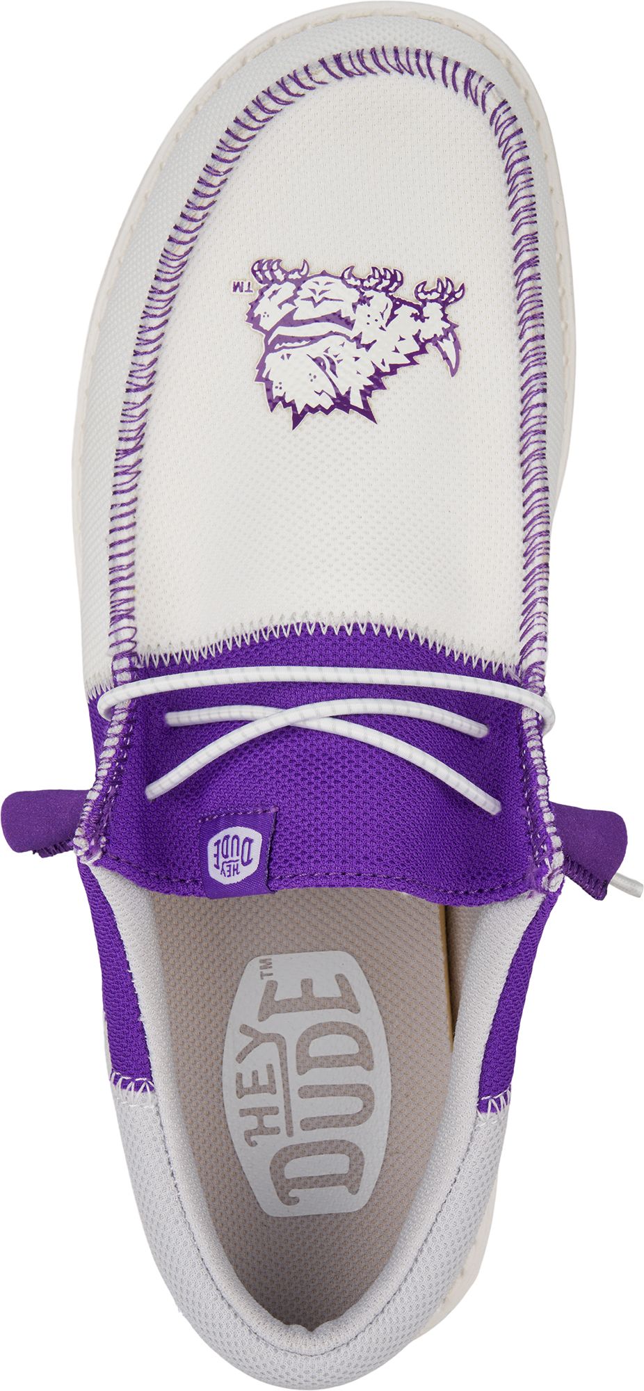 Hey Dude Men's Wally Tri TCU Horned Frogs Shoes