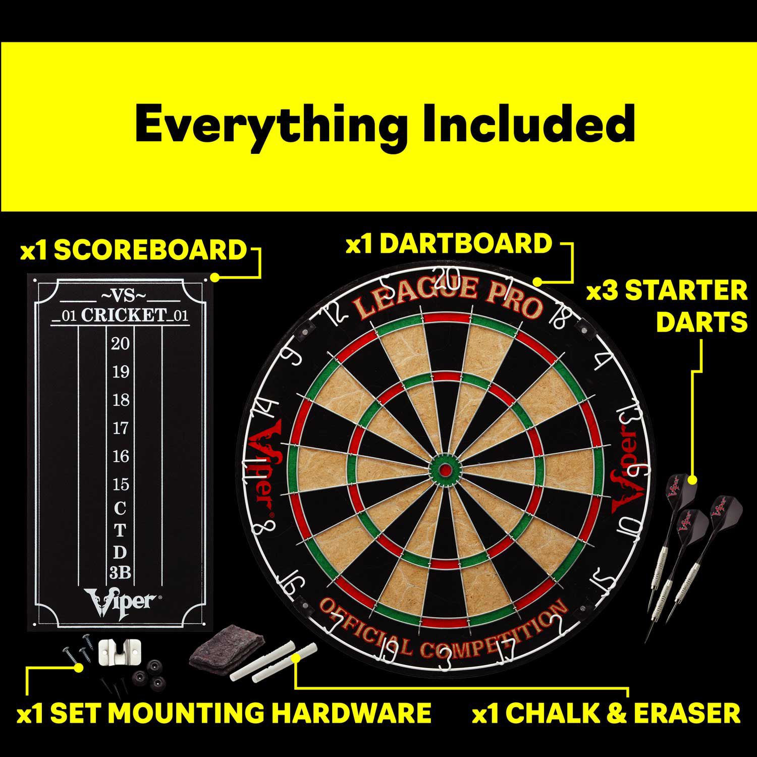 Viper League Pro Bristle Dartboard Starter Kit product image