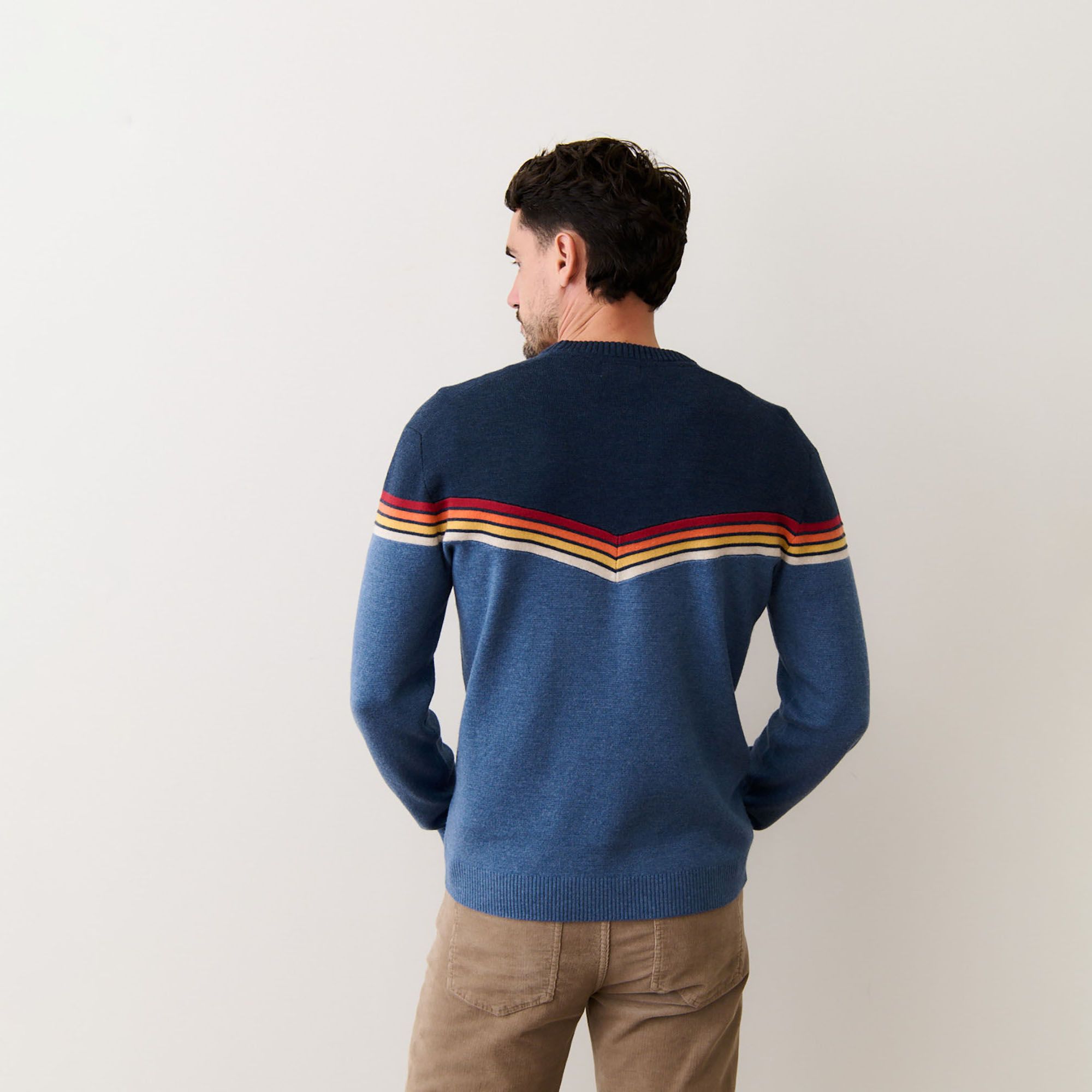 Marine Layer Men's Chevron Varsity Crew Sweater product image