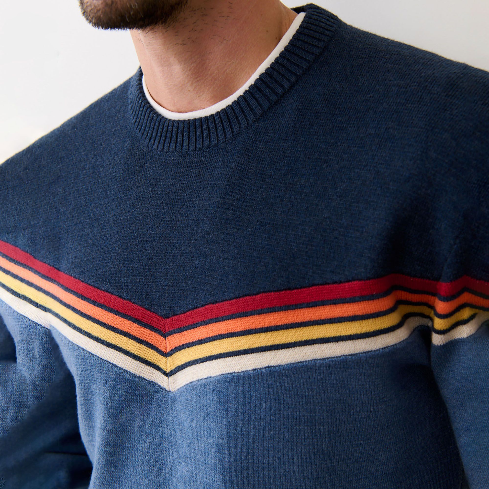 Marine Layer Men's Chevron Varsity Crew Sweater product image