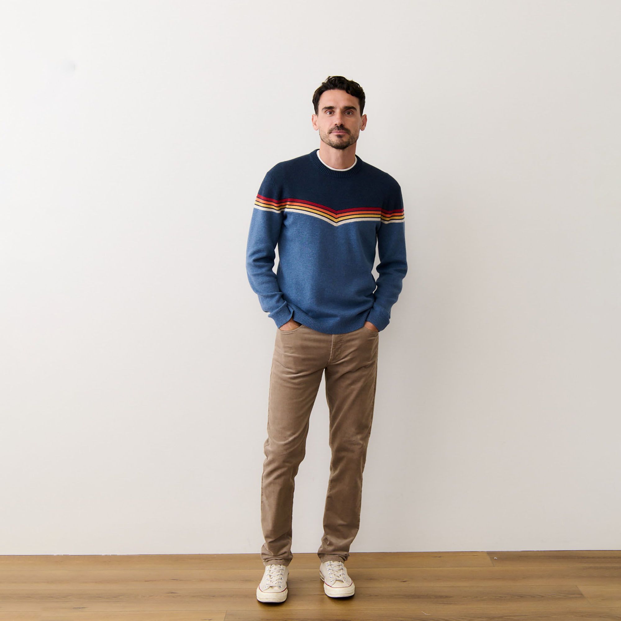 Marine Layer Men's Chevron Varsity Crew Sweater product image