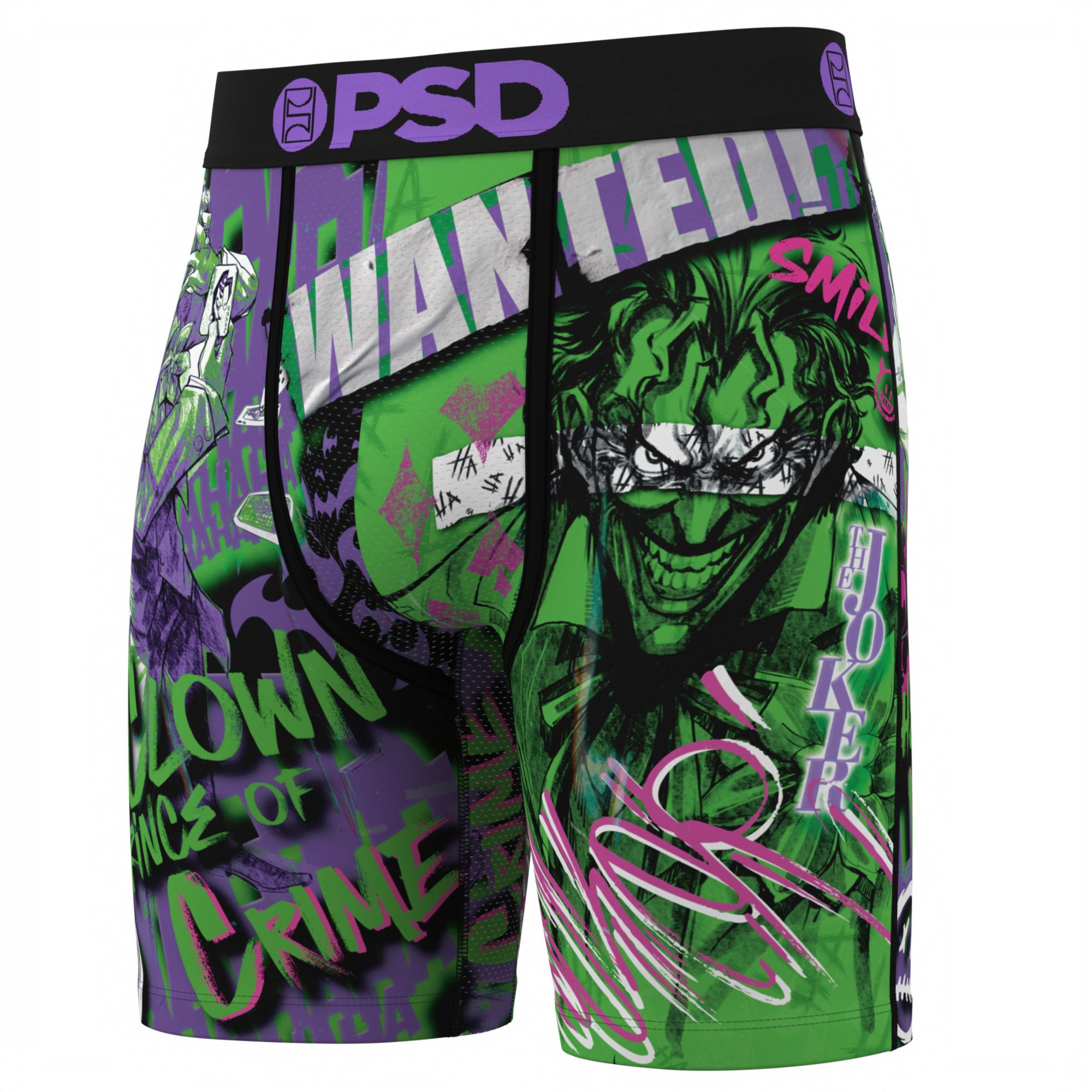 PSD Underwear Men's Joker Wanted Boxer Briefs product image