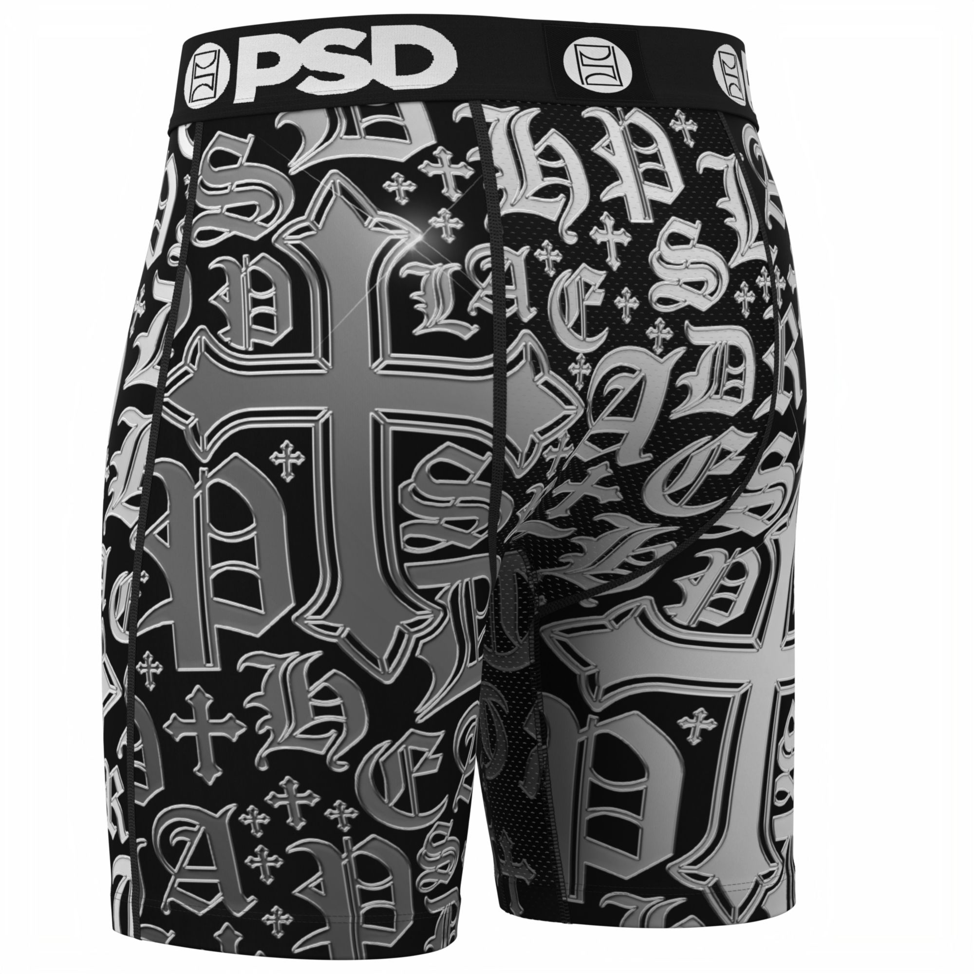 PSD Underwear Men's Chrome Letters Boxer Briefs product image