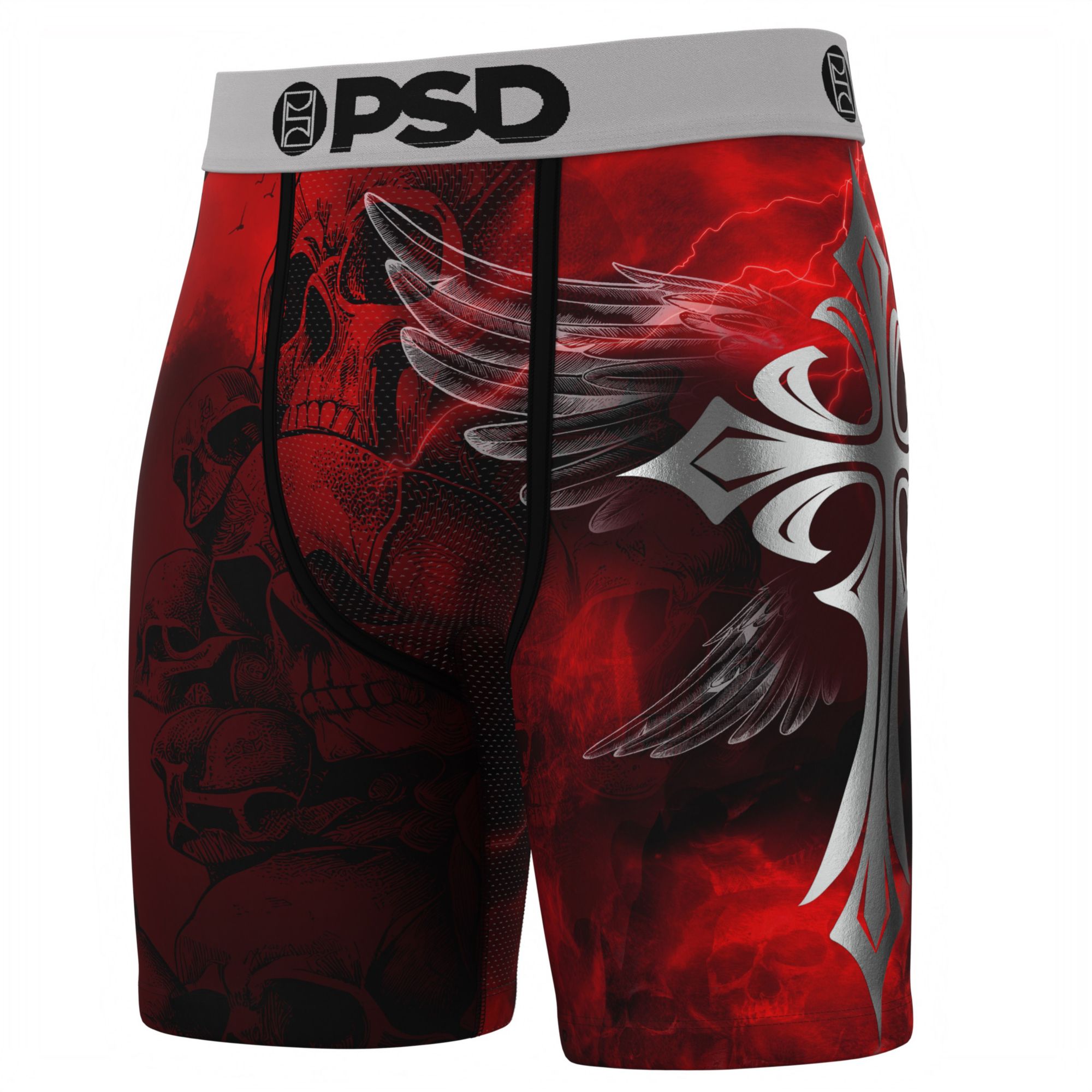 PSD Underwear Men's Silver Wing Red Boxer Briefs product image