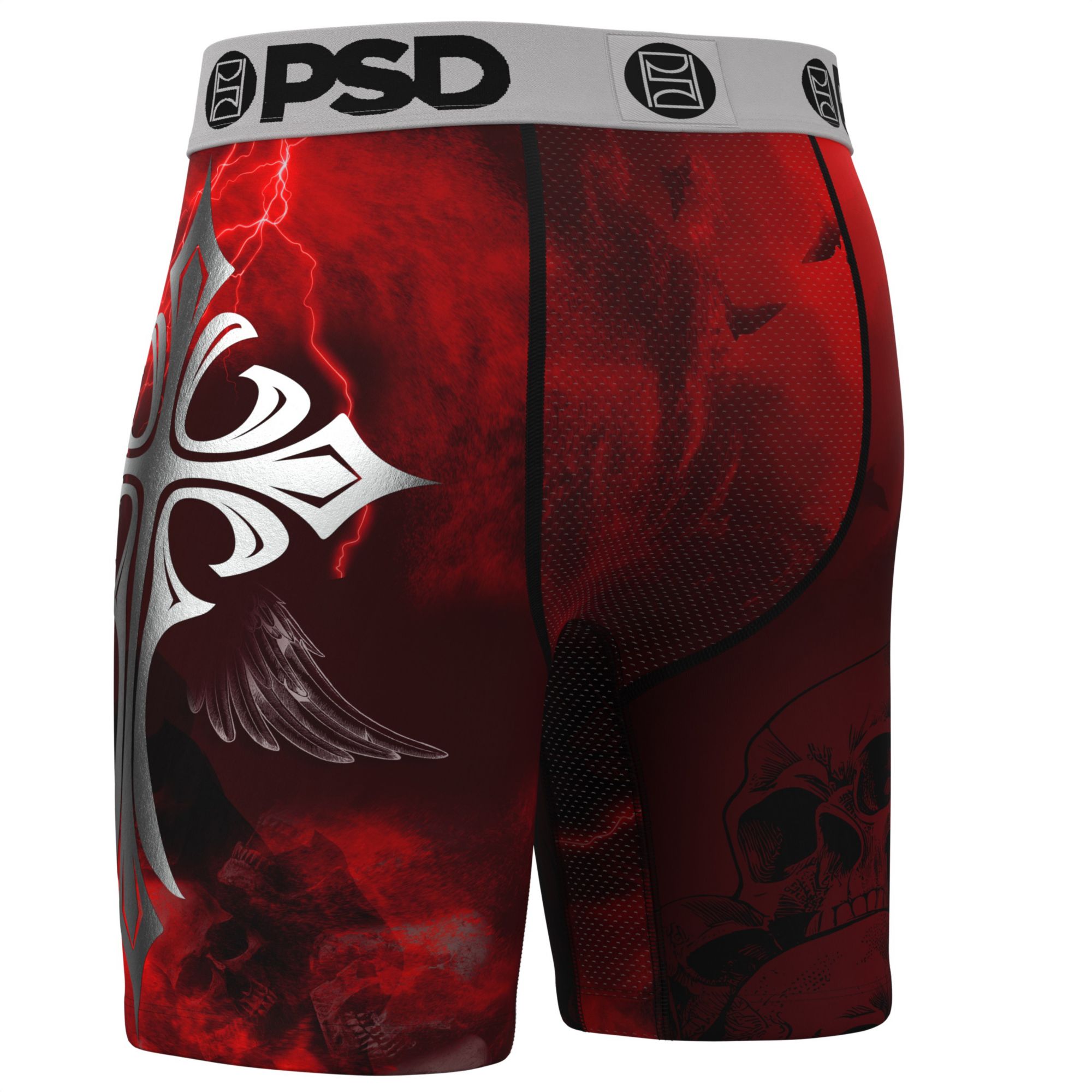 PSD Underwear Men's Silver Wing Red Boxer Briefs product image