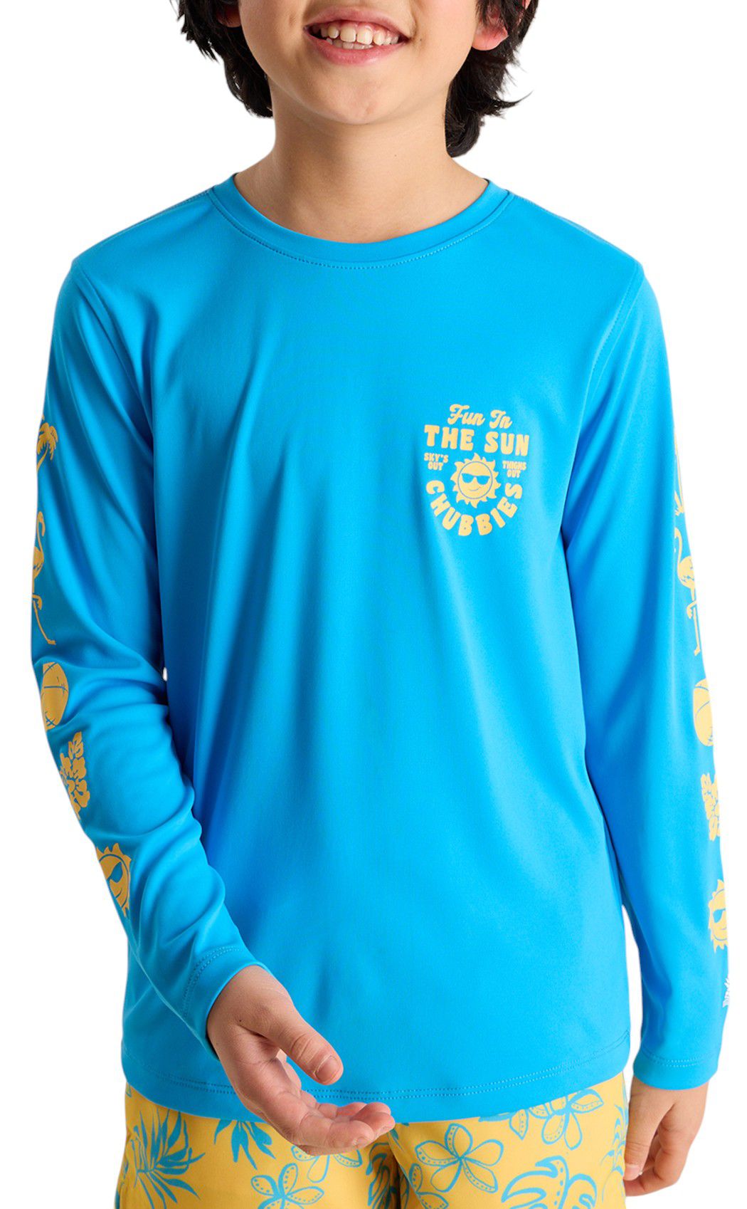 Chubbies Boys' Sun Long Sleeve Crewneck Shirt product image