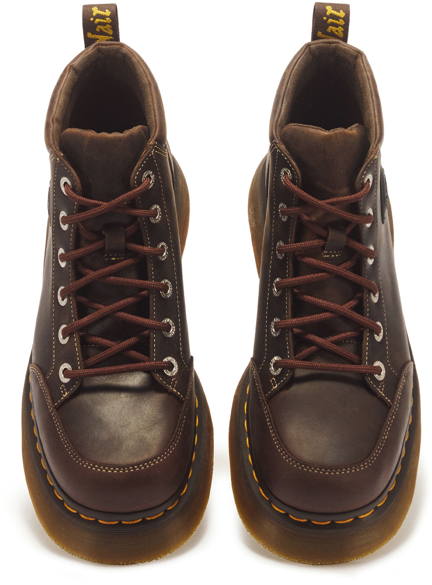 Dr. Martens Women's Buzz 6-Eye Crazy Horse Leather Lace-Up Boots