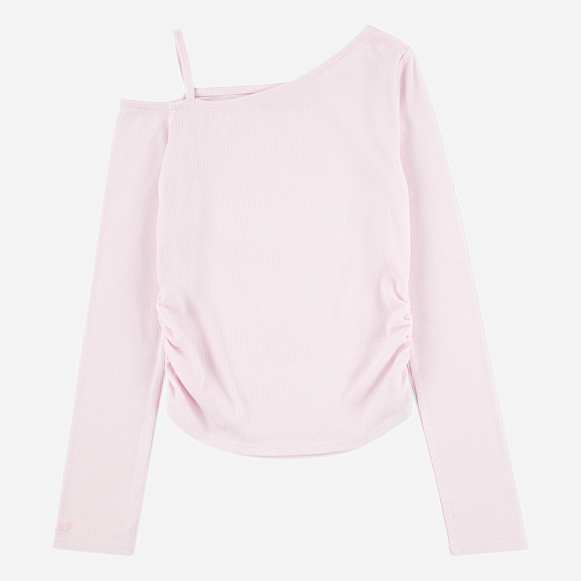 abercrombie kids asymmetrical ruched long sleeve top product image