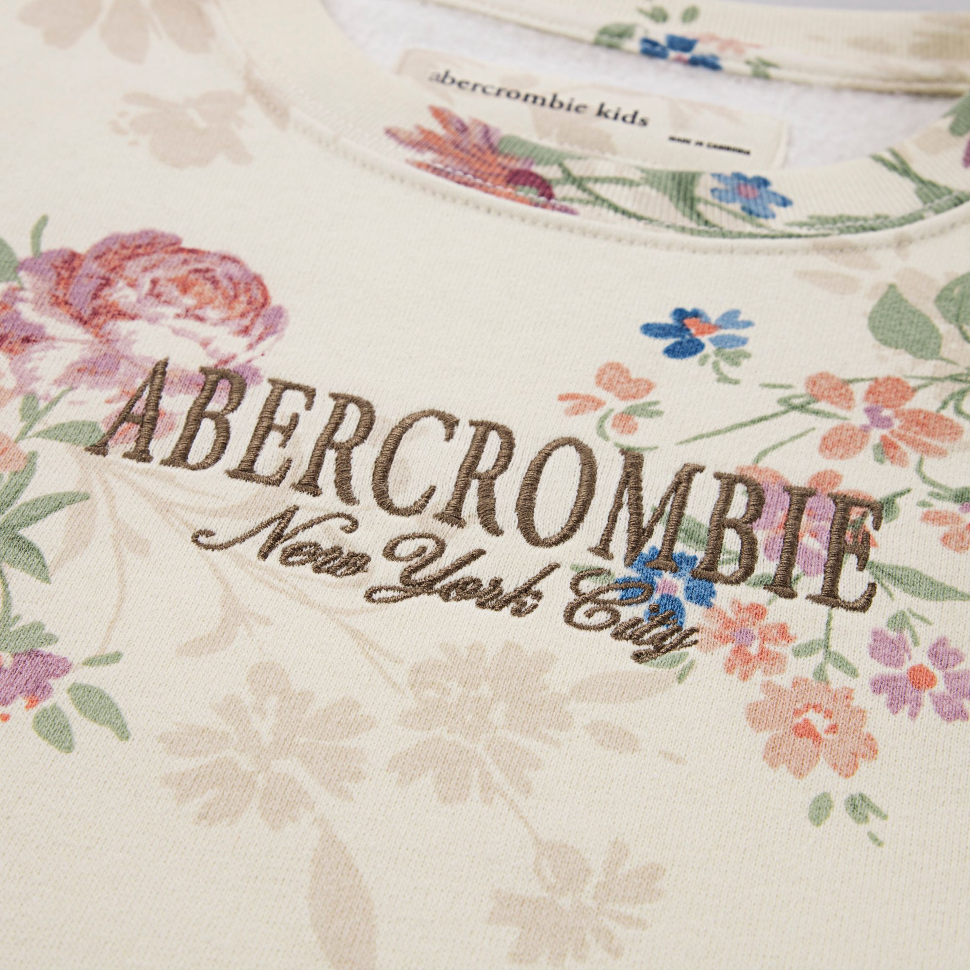 abercrombie kids floral crew product image