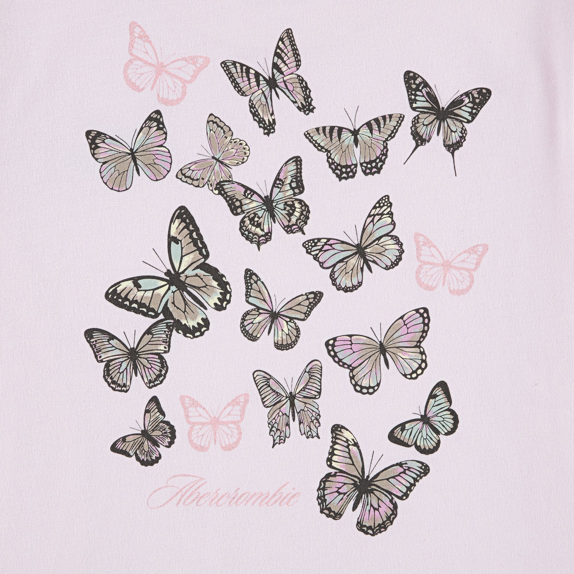 abercrombie kids glitter butterflies short sleeve tee product image
