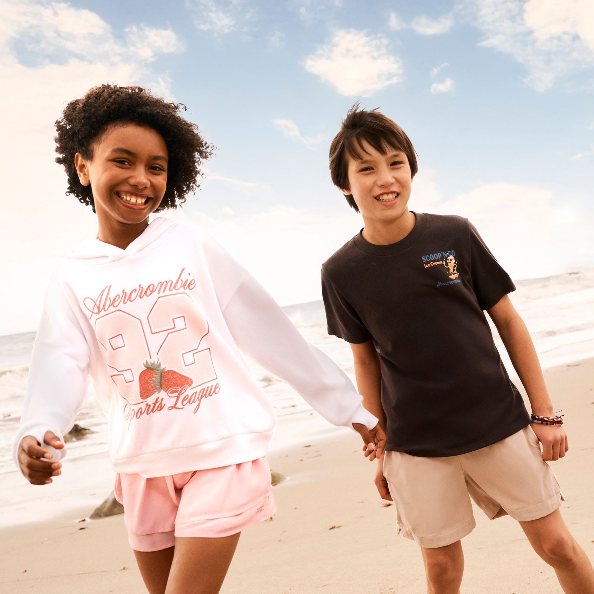 abercrombie kids 98 strawberry pullover hoodie product image