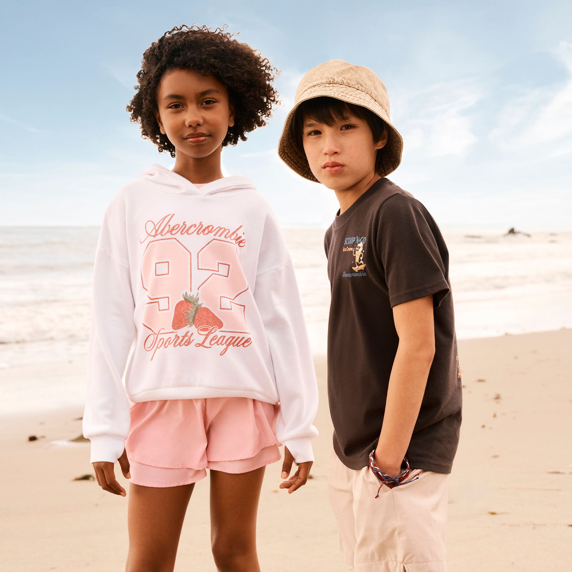 abercrombie kids 98 strawberry pullover hoodie product image