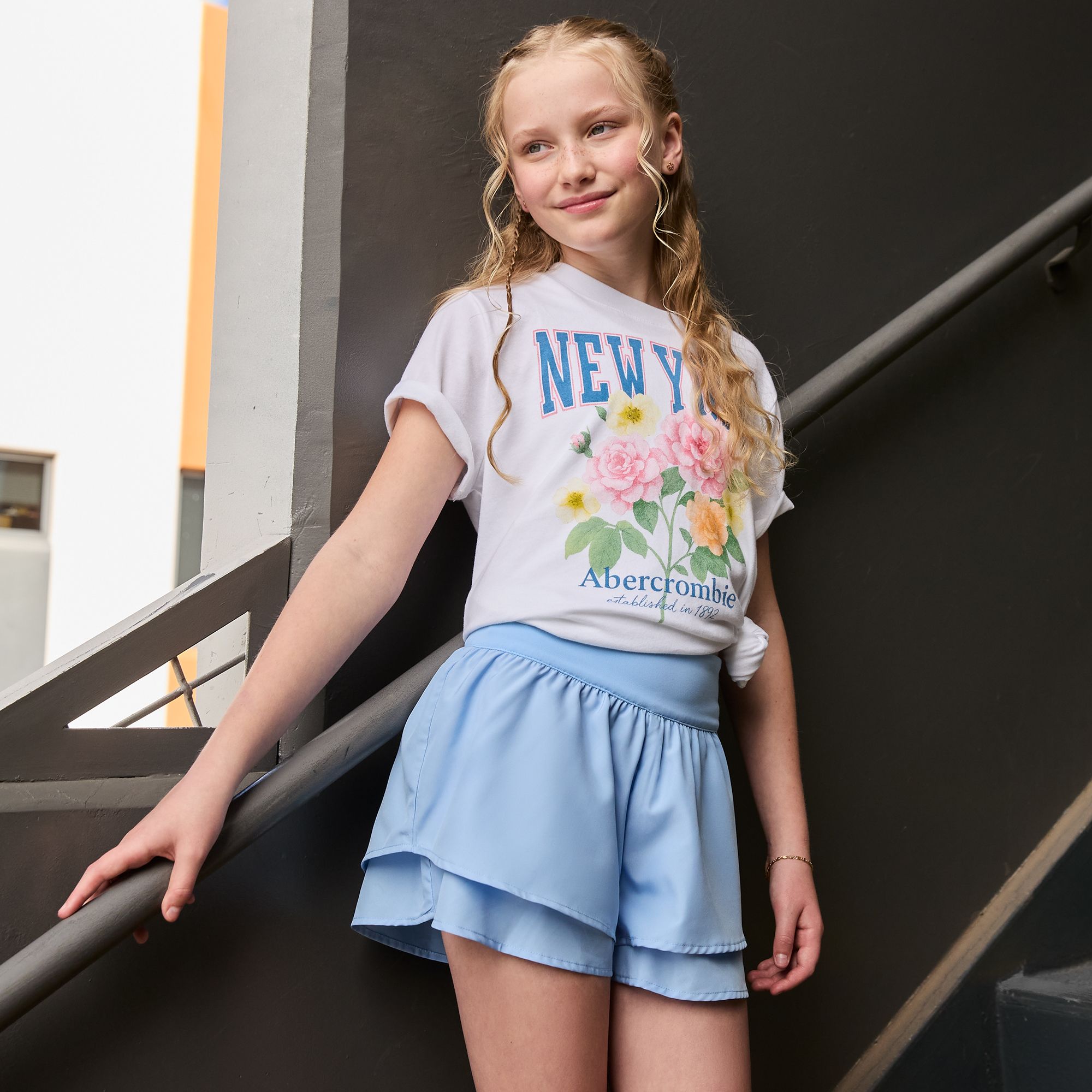 abercrombie kids new youth flower graphic tee product image