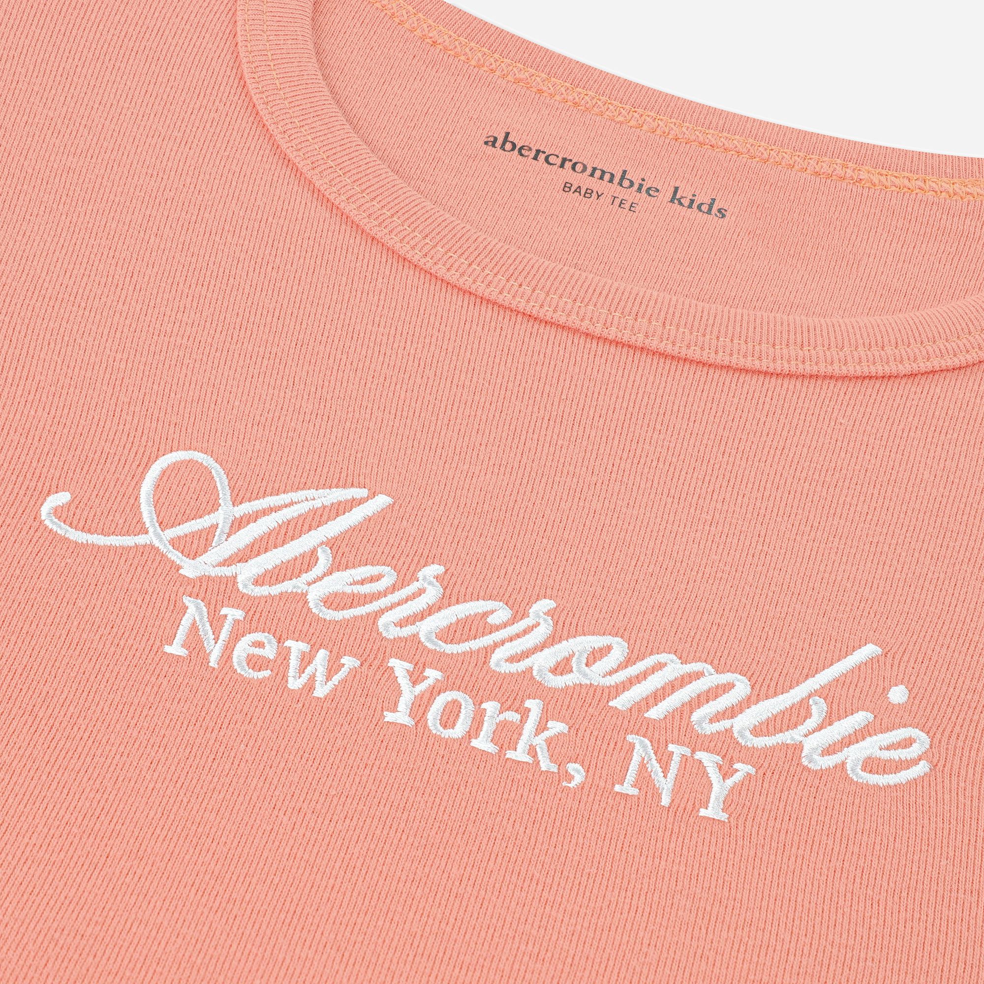 abercrombie kids core script baby tee product image