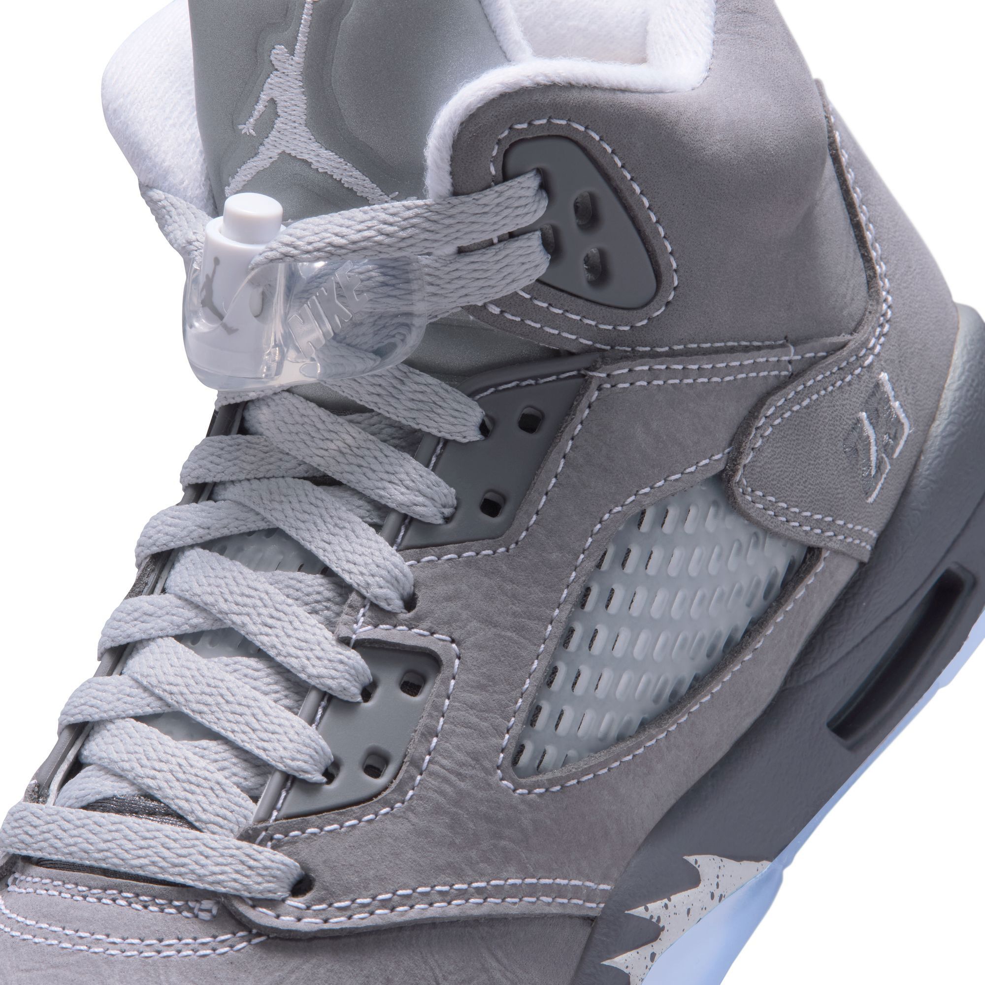 Air Jordan Kids' Grade School 5 Retro 'Wolf Grey' Basketball Shoes product image