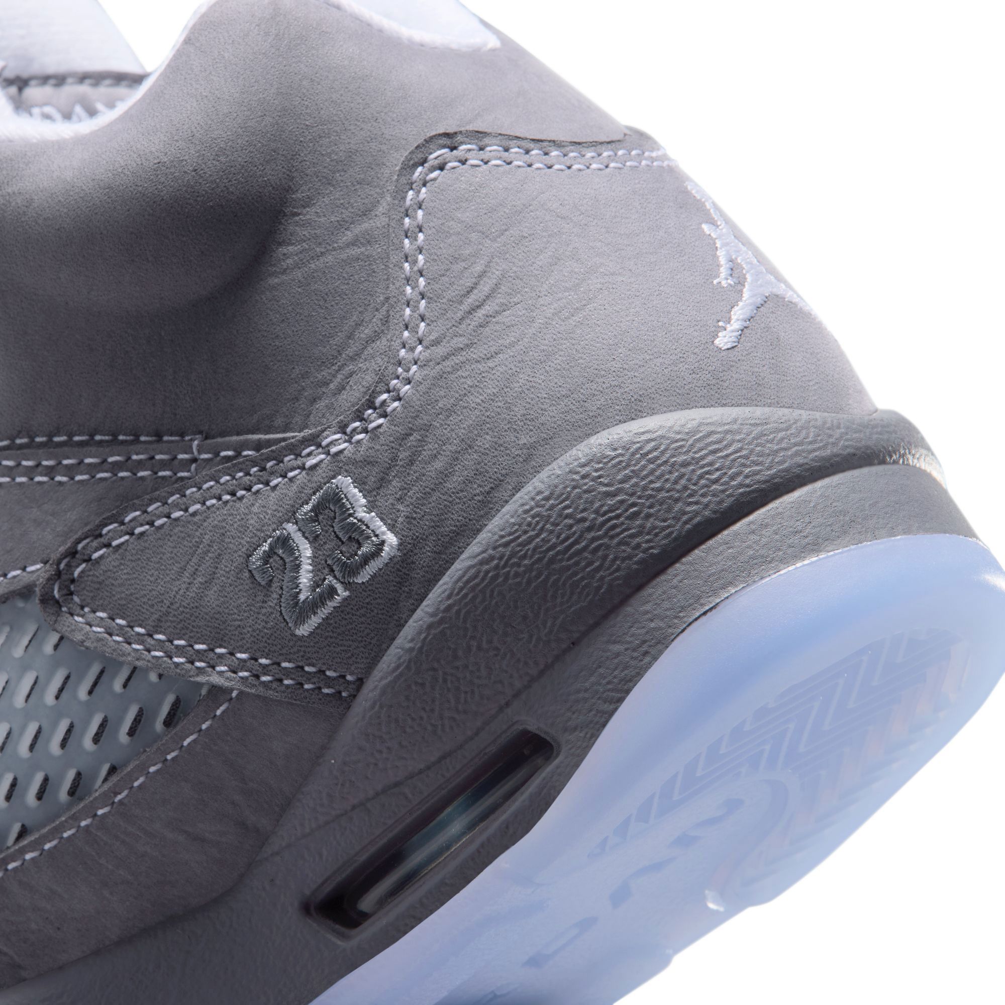Air Jordan Kids' Grade School 5 Retro 'Wolf Grey' Basketball Shoes product image