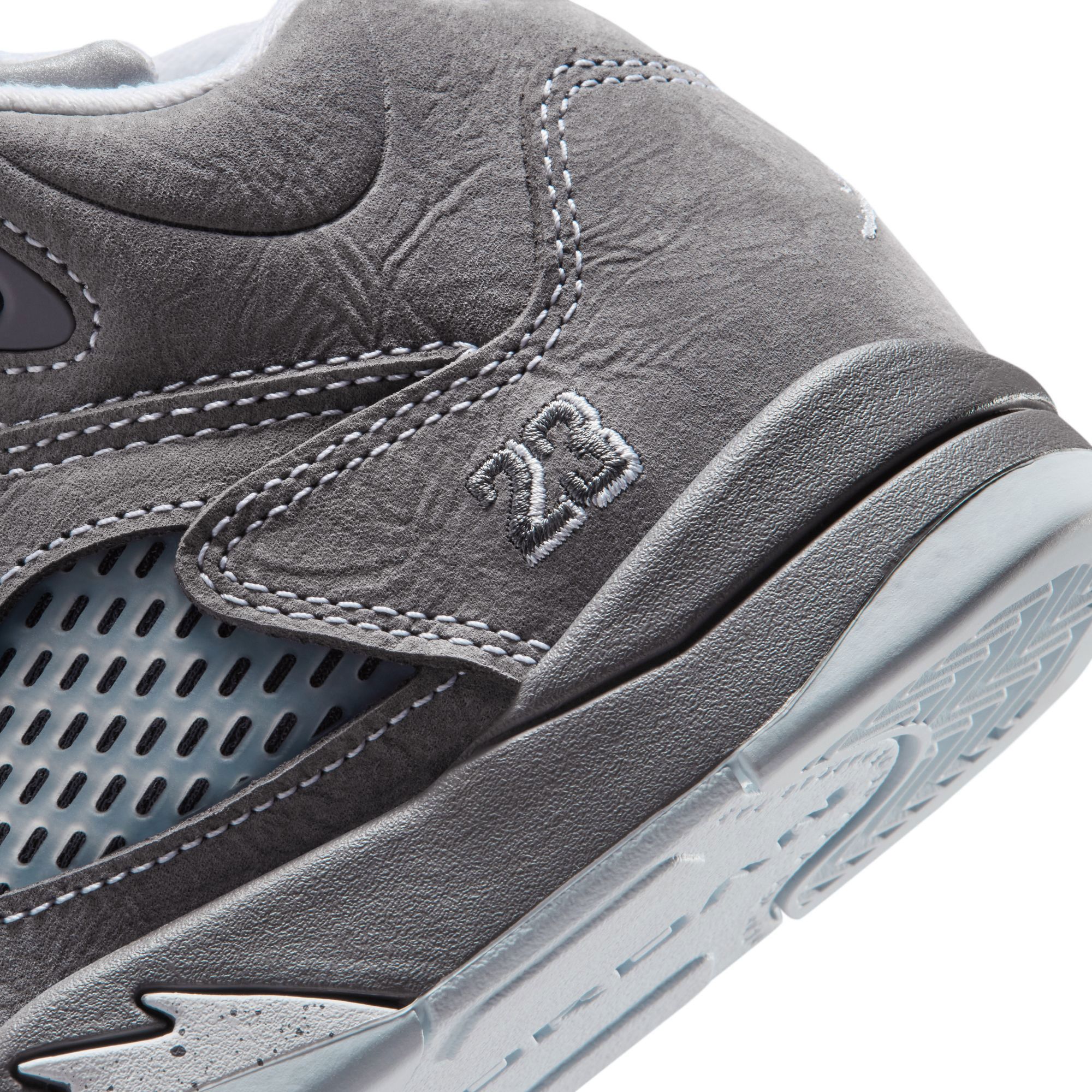 Air Jordan Kids' Preschool 5 Retro 'Wolf Grey' Basketball Shoes product image