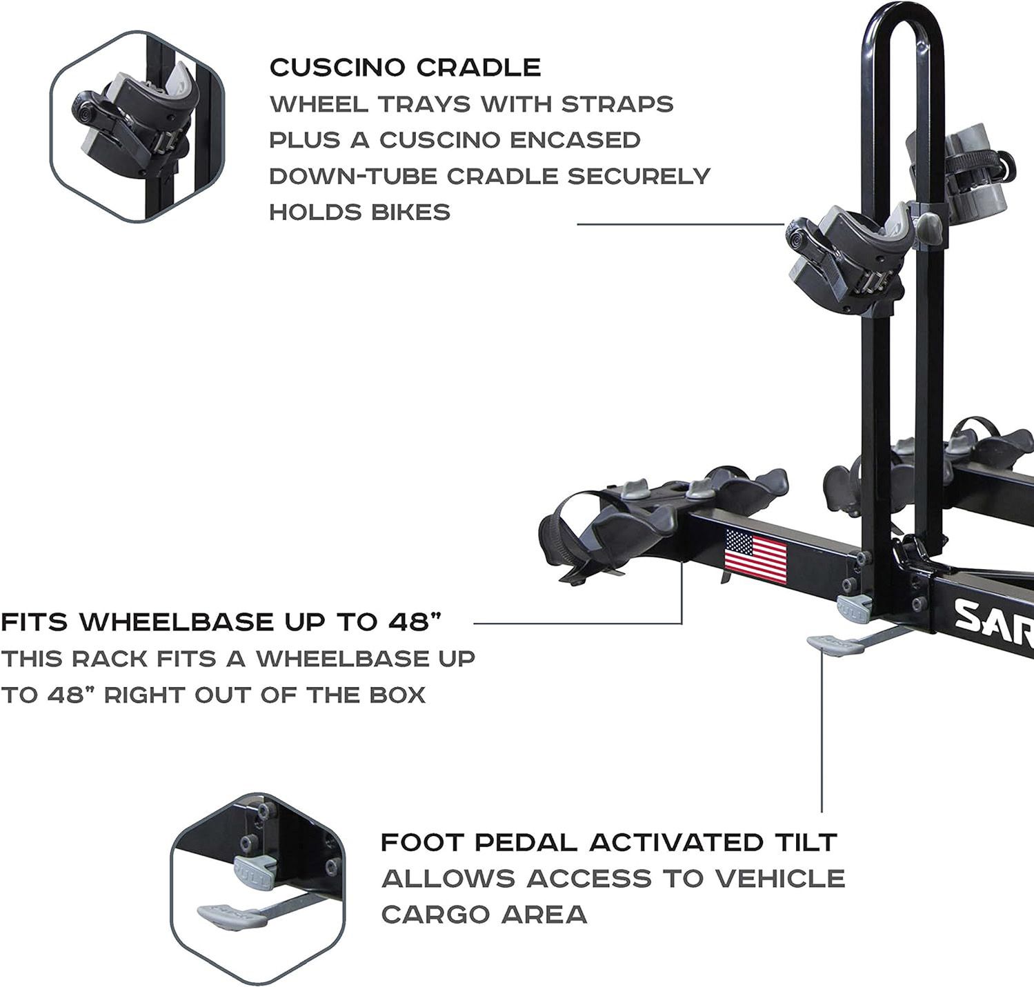 Saris Freedom Cuscino Transport System 4-Bike Hitch Rack