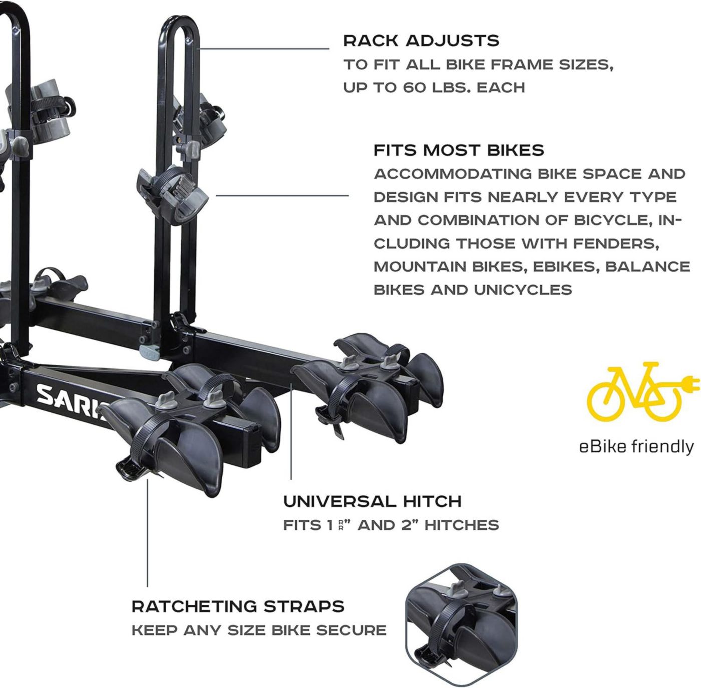 Saris Freedom Cuscino Transport System 4 Bike Hitch Rack Publiclands