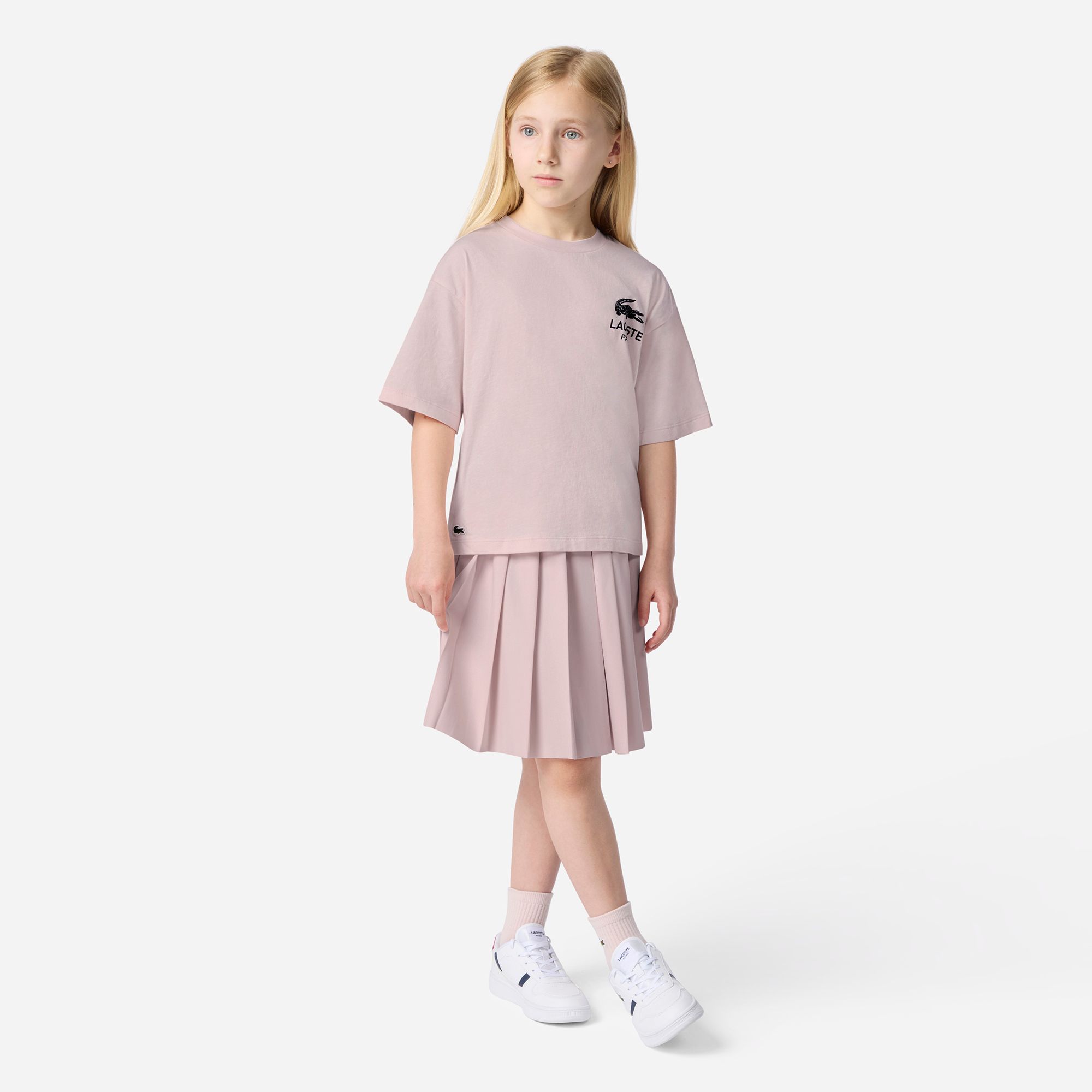 Lacoste Girls' Croc Knit Tee product image