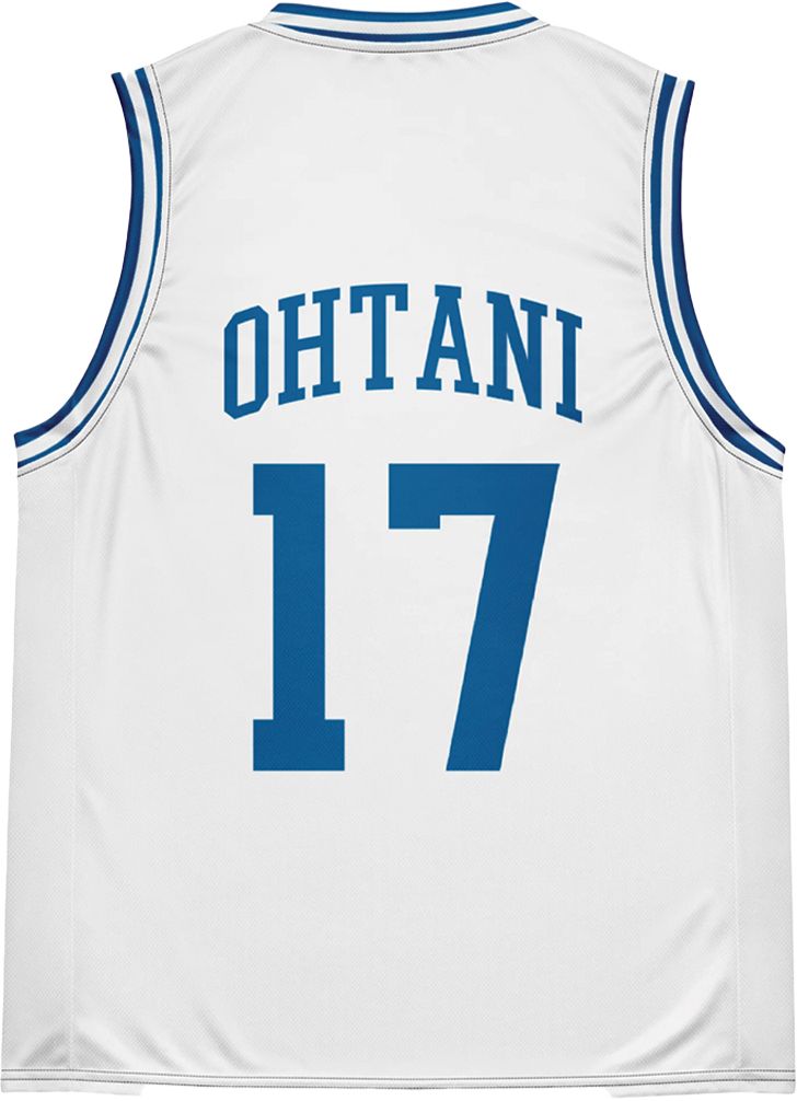 In The Clutch Adult Los Angeles Shohei Ohtani #17 White Basketball Jersey product image