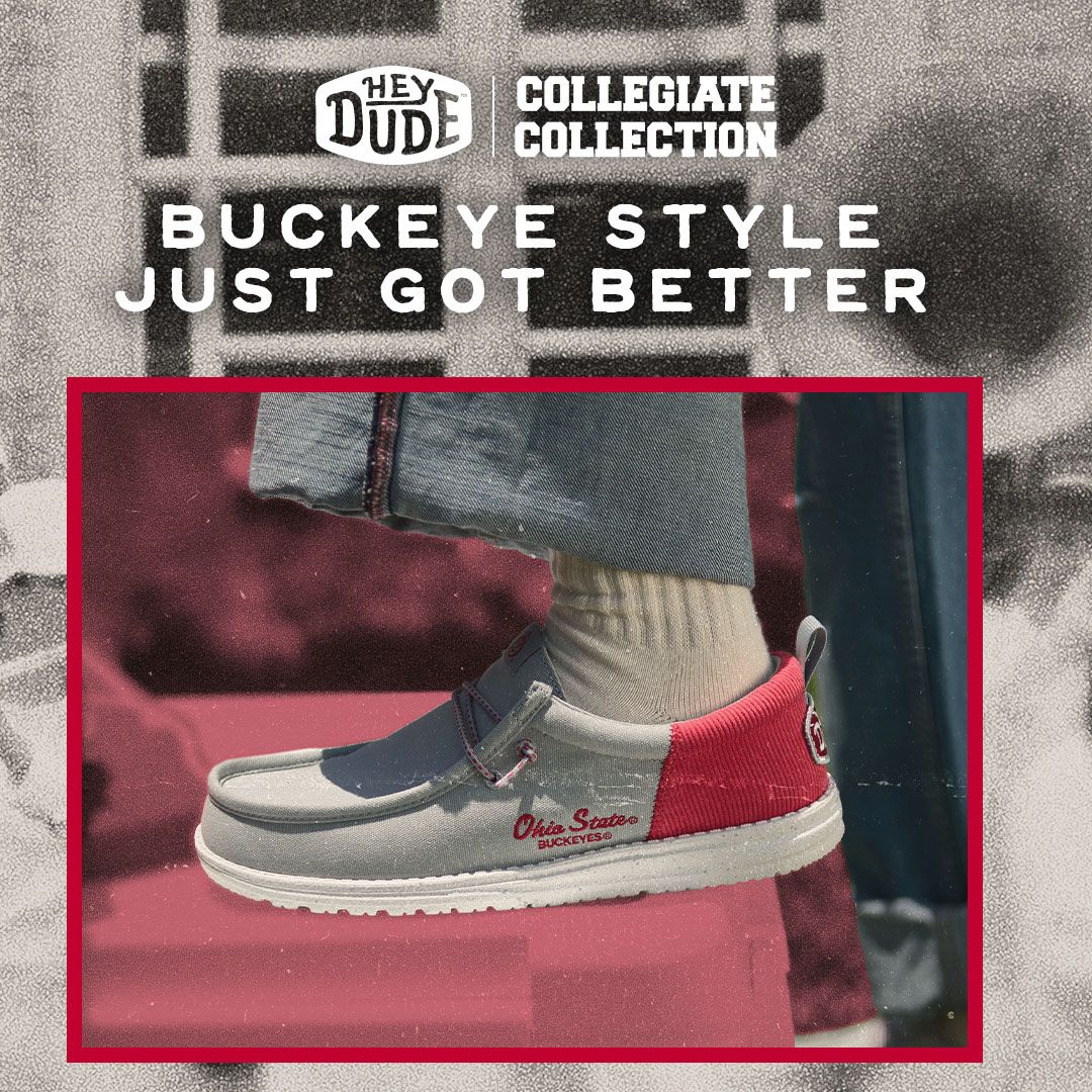Hey Dude Men's Wally Funk Ohio State Buckeyes Shoes product image