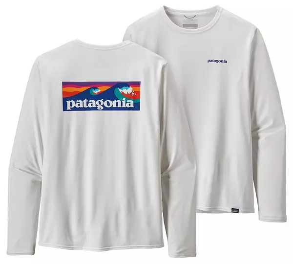 Shop Patagonia Mens Long Sleeve Cap Cool Daily Fish Graphic Shirt