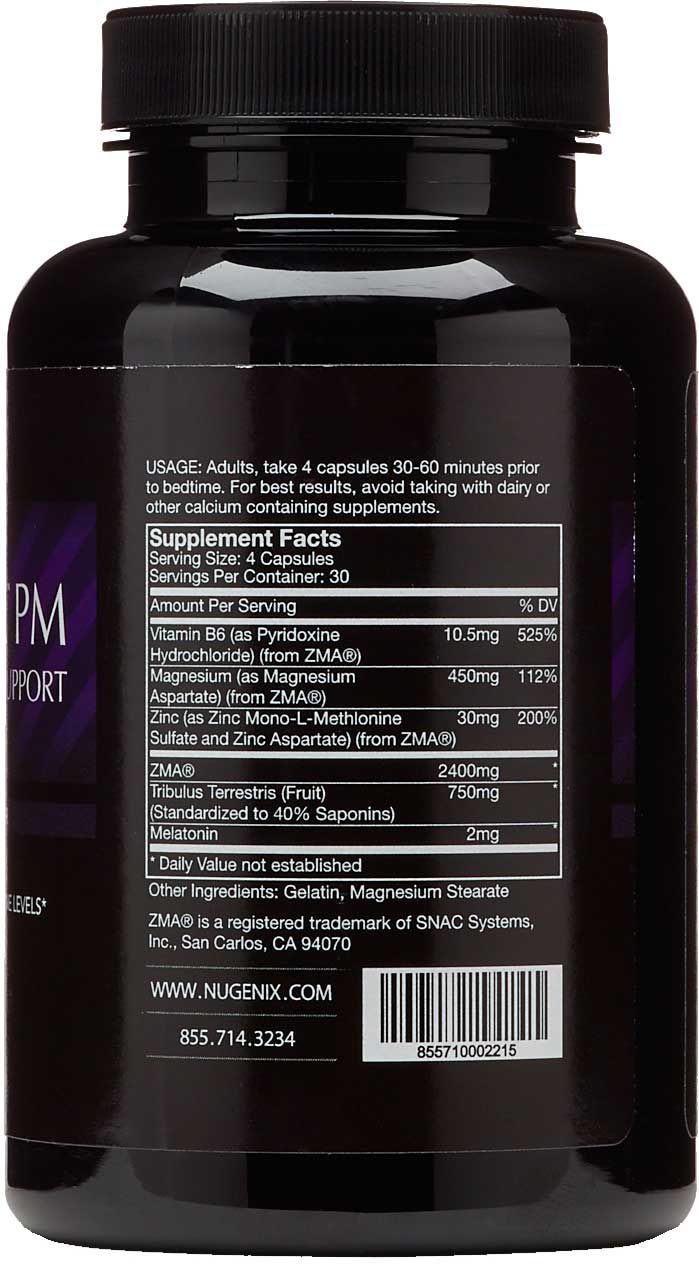 Nugenix PM ZMA Testosterone Support 120 Capsules product image