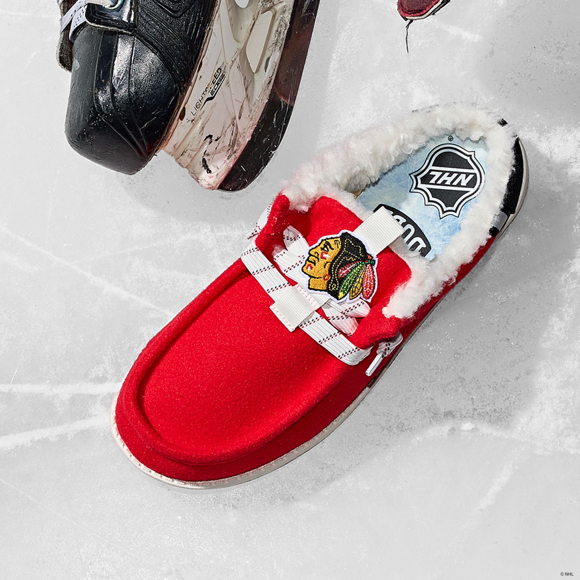 Hey Dude Men's Wally Slip NHL Blackhawks Shoe product image