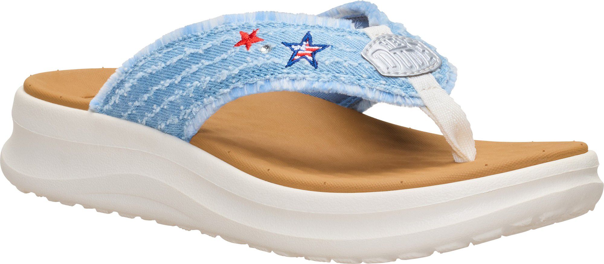 Hey Dude Women's Wide Denim Flip Flops product image