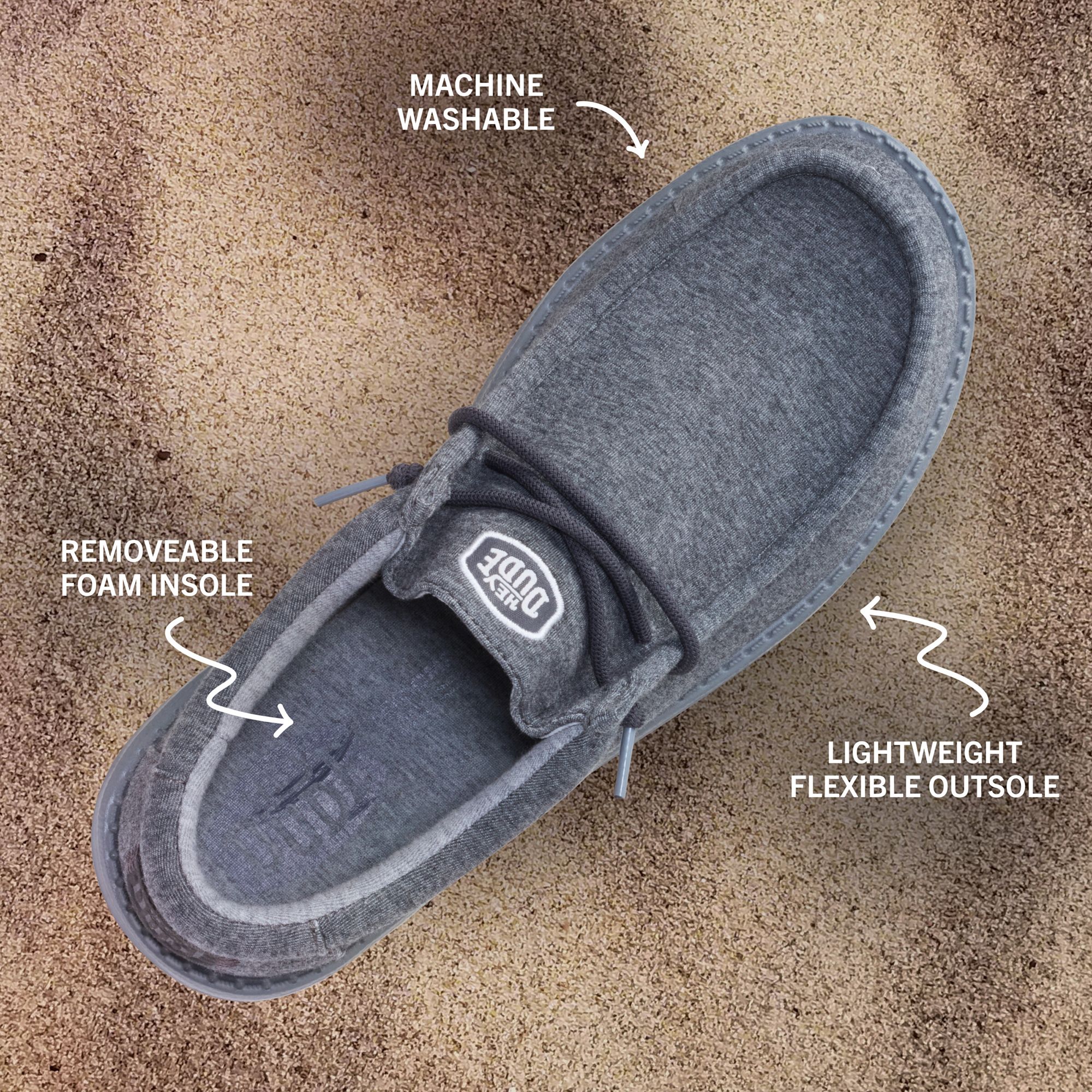 Hey Dude Men's Wally Stretch Jersey Shoes product image