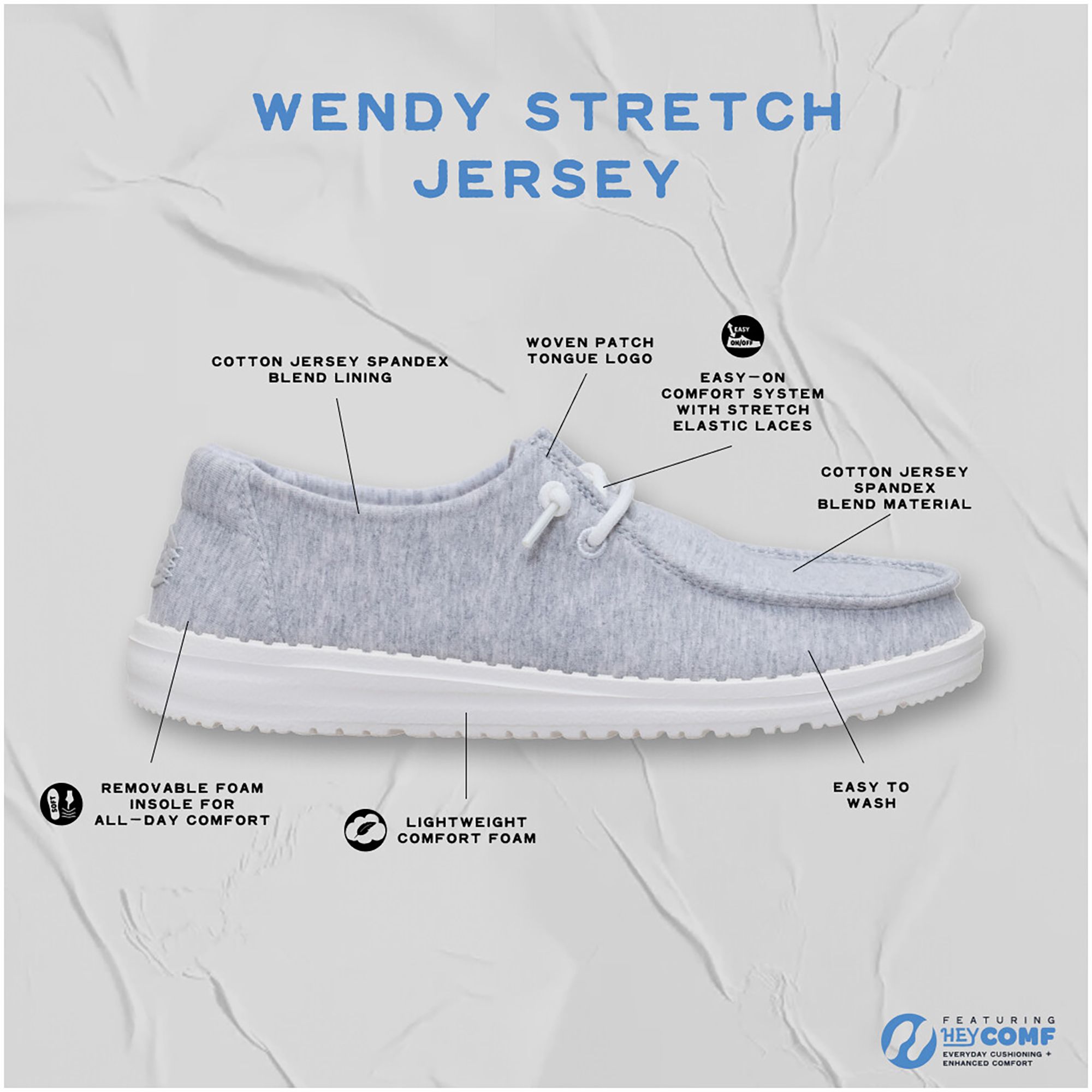 Hey Dude Women's Wendy Jersey Stretch Shoes product image