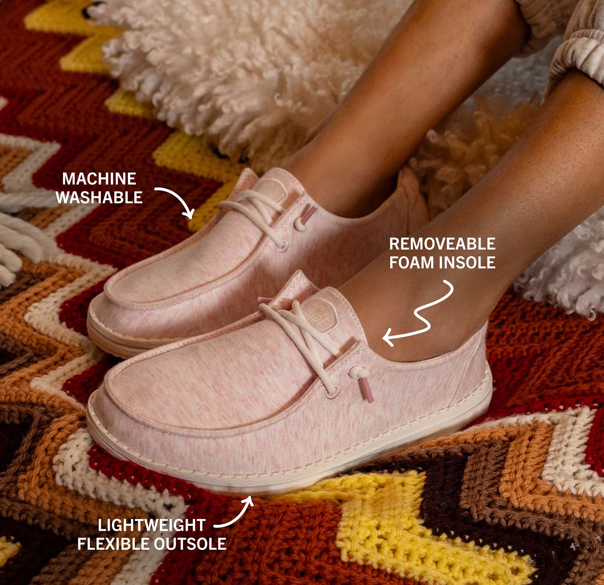 Hey Dude Women's Wendy Jersey Stretch Shoes product image