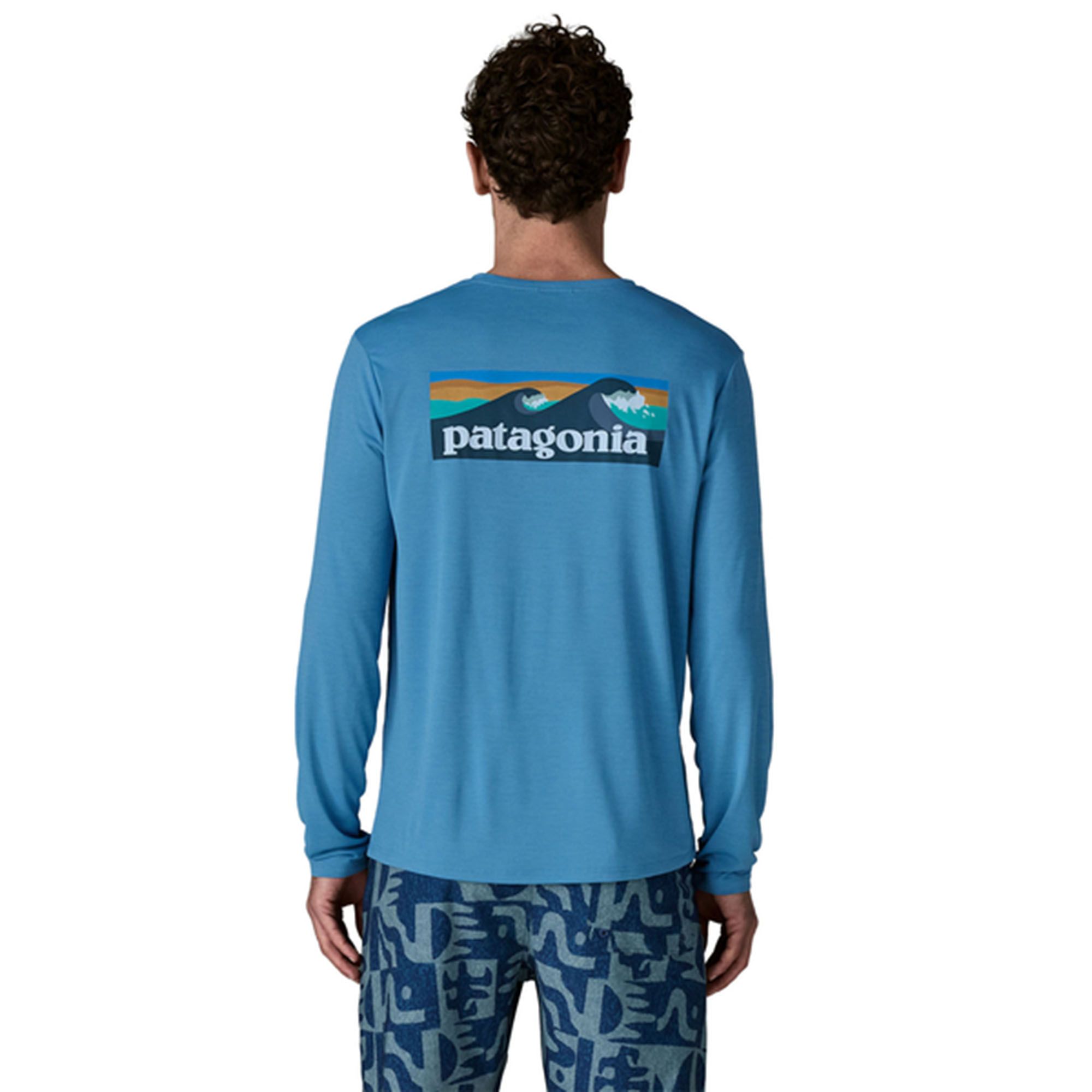 Patagonia Men's Capilene Cool Daily Long-Sleeved Boardshort Logo Shirt product image