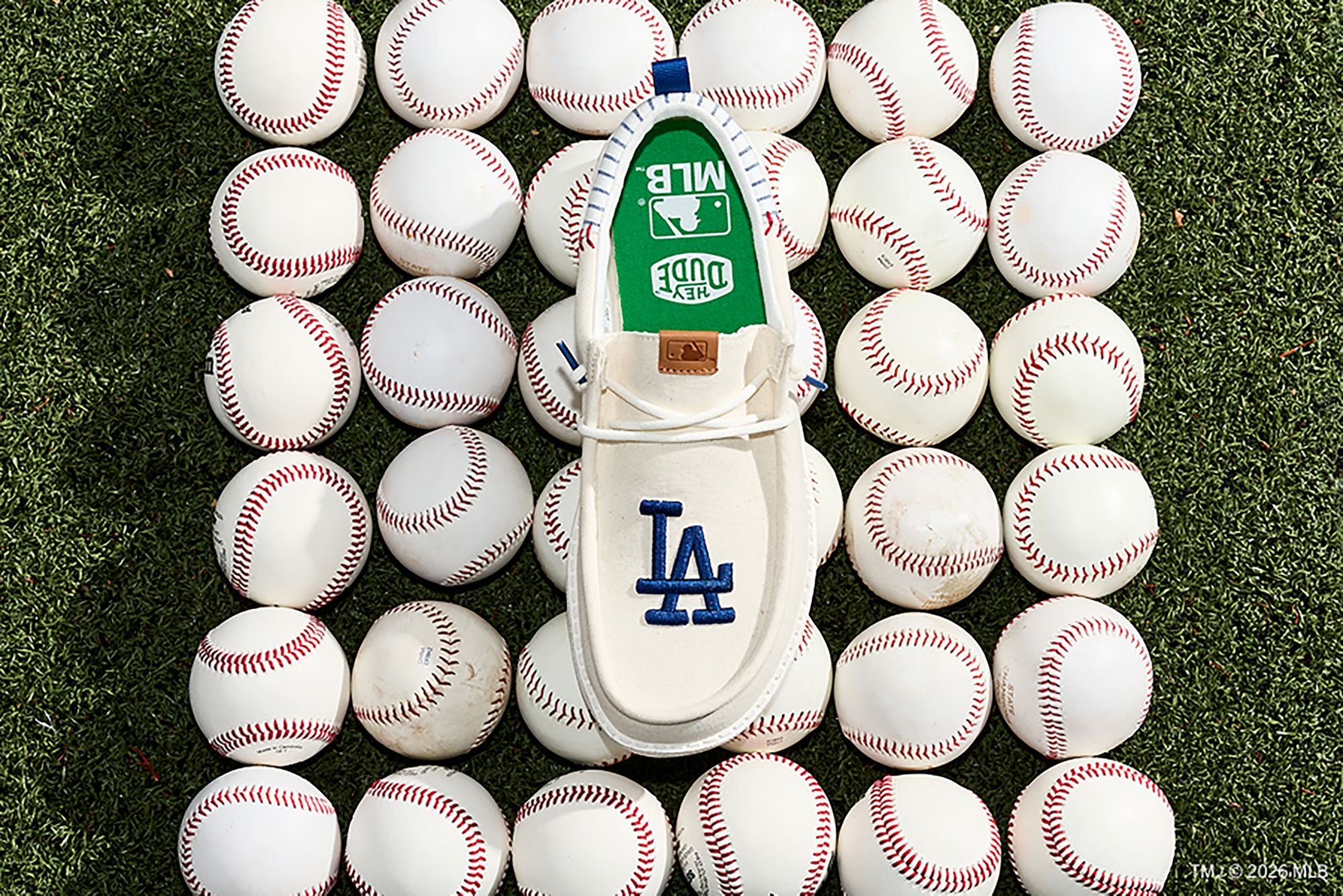 Hey Dude Men's Wally Funk MLB Vintage Dodgers Shoes product image