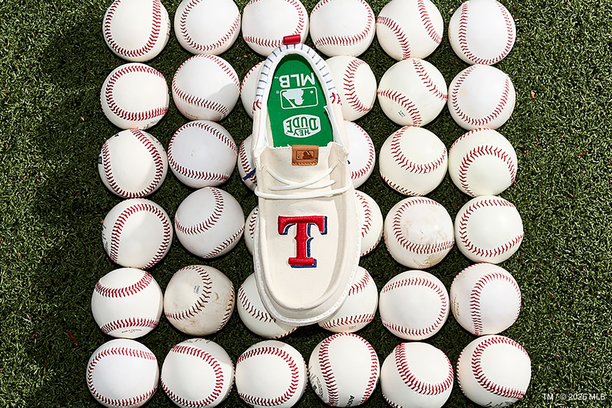 Hey Dude Men's Wally Funk MLB Vintage Rangers Shoes product image
