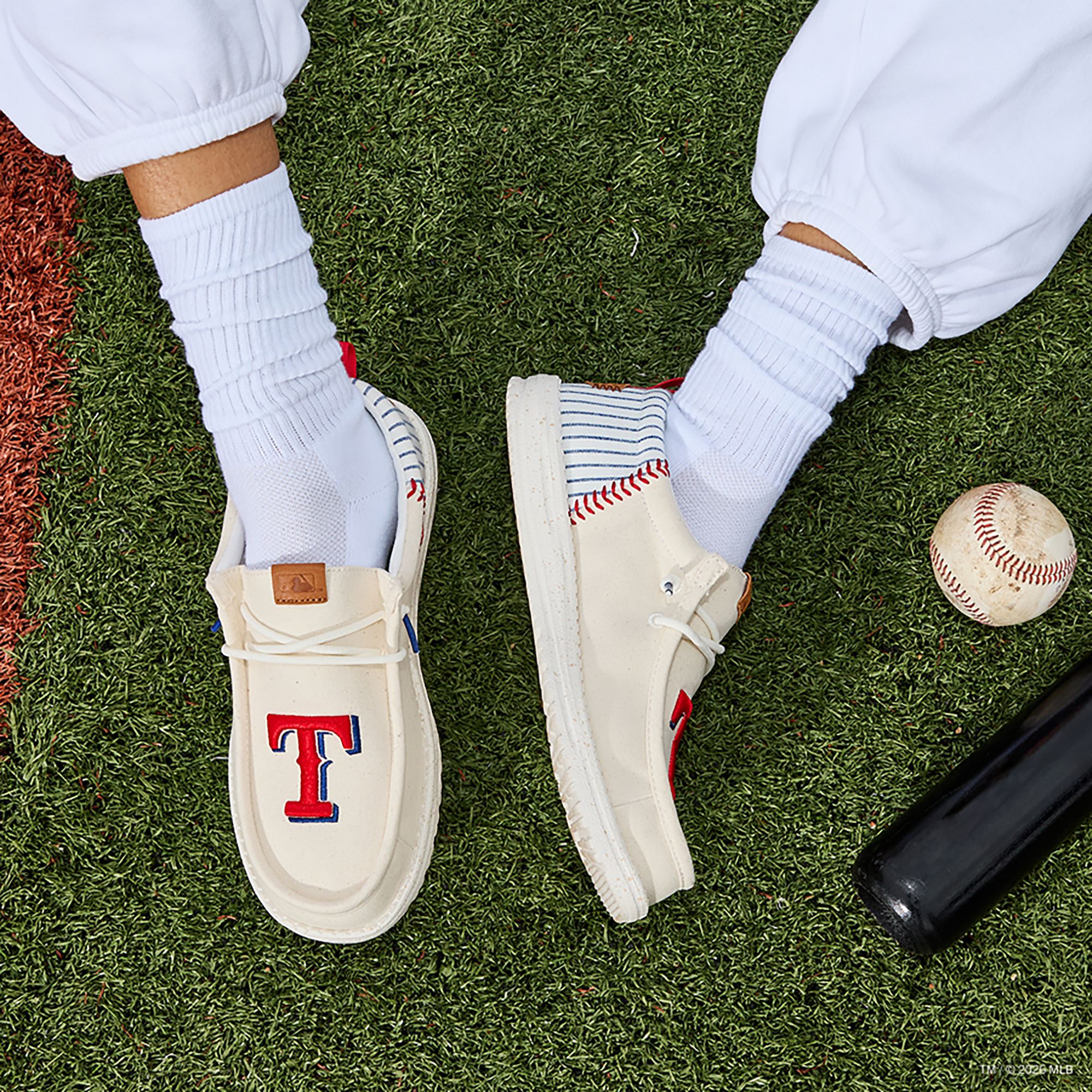 Hey Dude Men's Wally Funk MLB Vintage Rangers Shoes product image