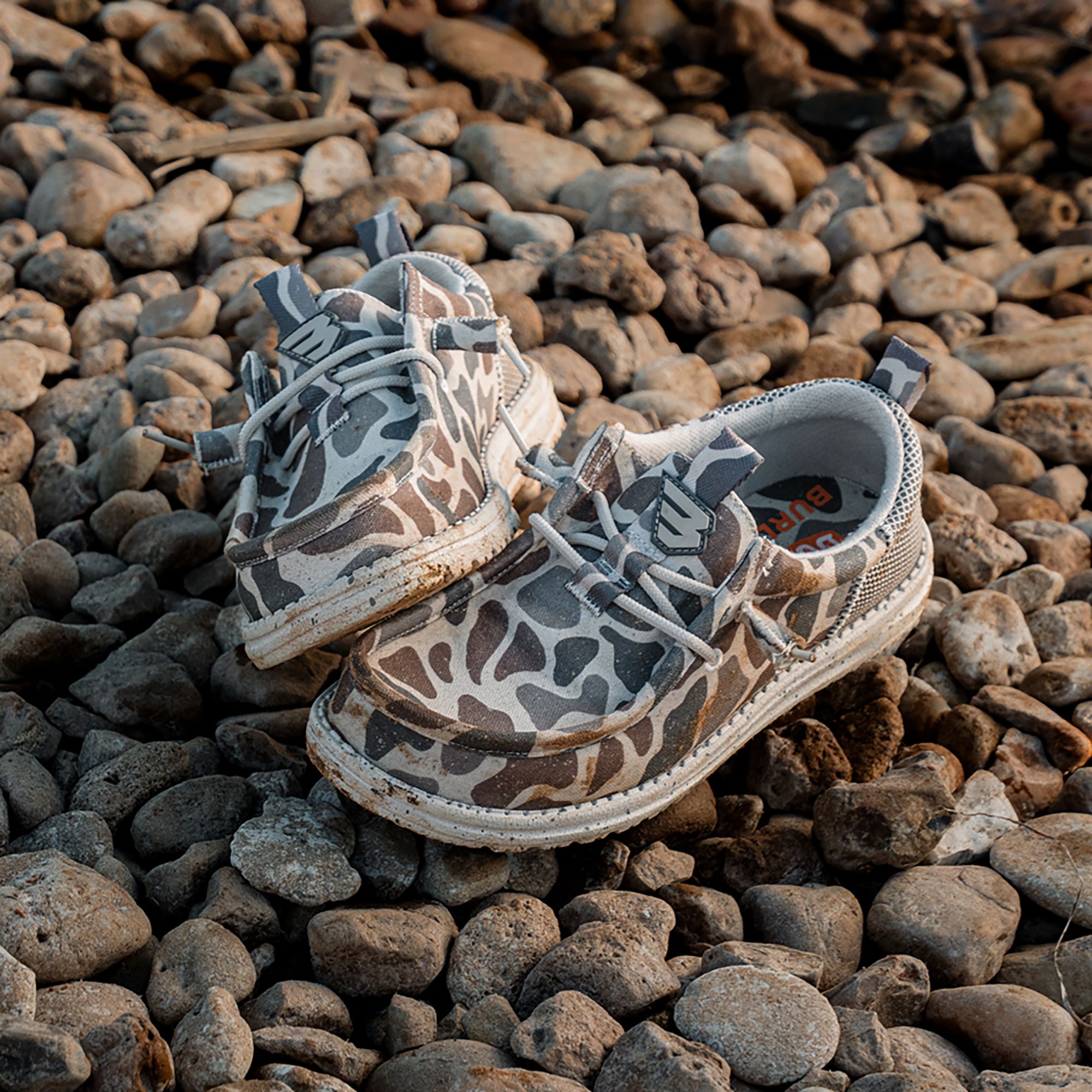 Hey Dude x Burlebo Kids' Wally Funk Deer Camo Shoes | Dick's
