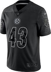 Nike Men's Pittsburgh Steelers Troy Polamalu #43 Reflective Black Limited Jersey product image