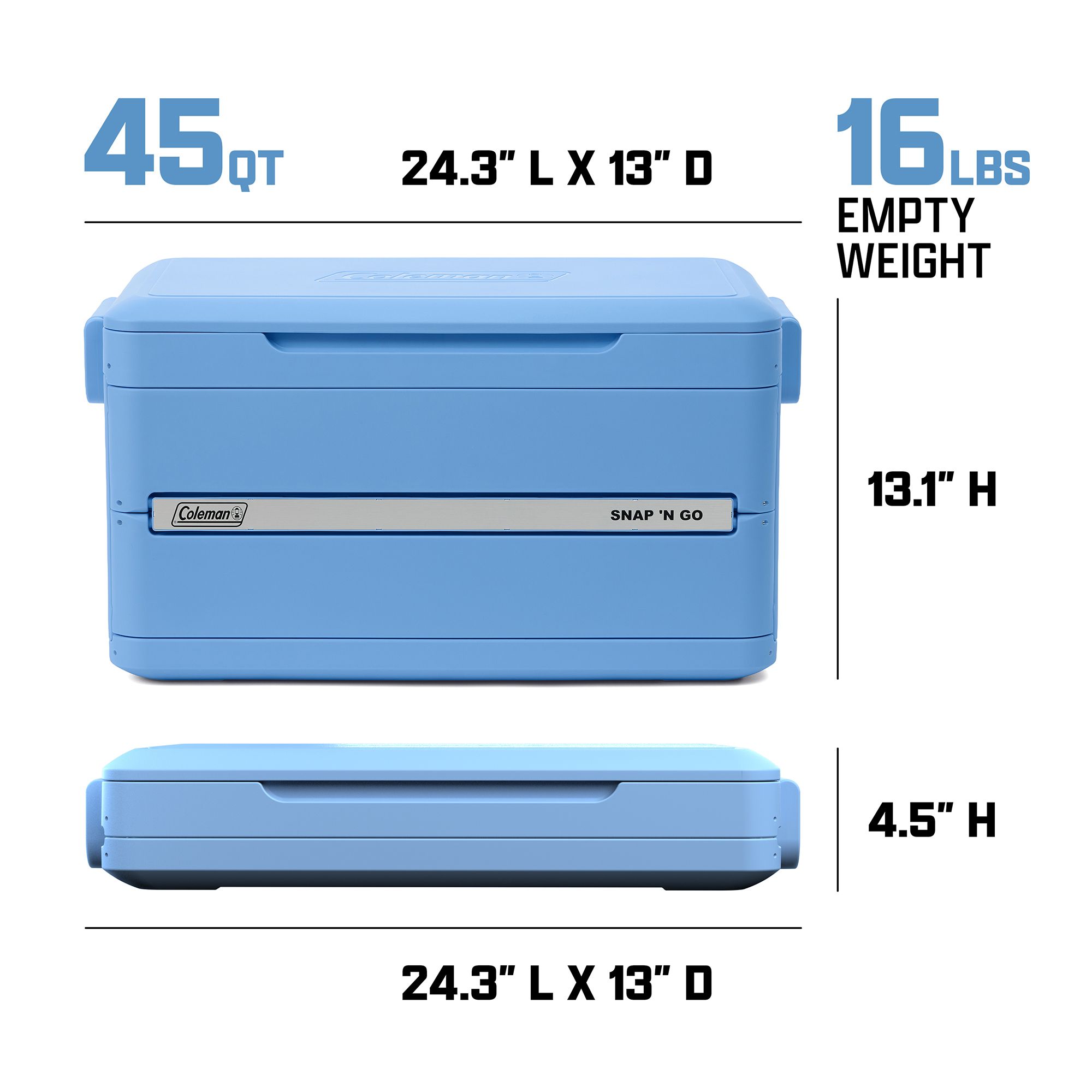 Coleman 45-Quart Snap 'N Go Collapsible Hard Cooler product image